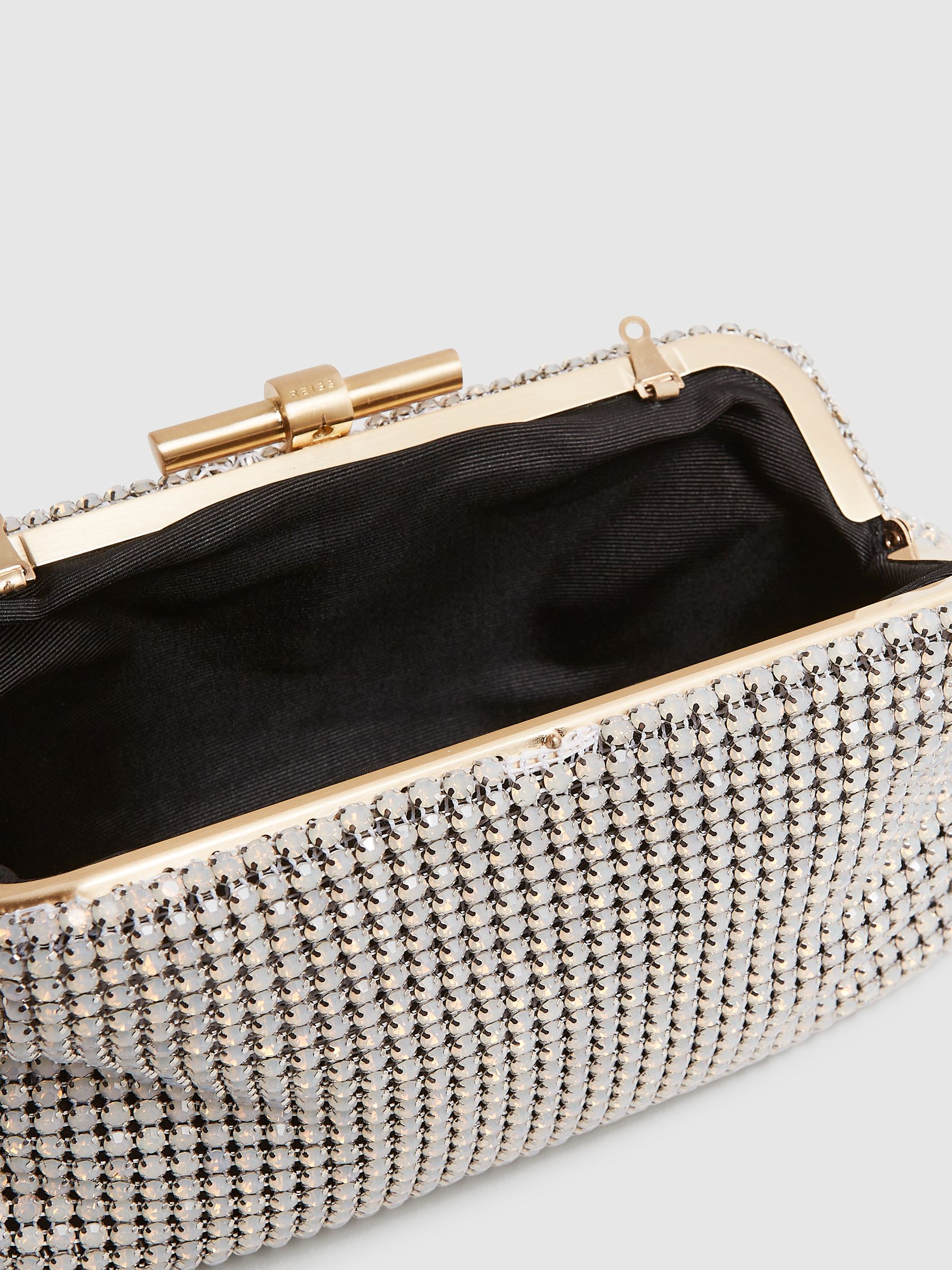 Embellished Clutch Bag in Opal - Image 5 of 7