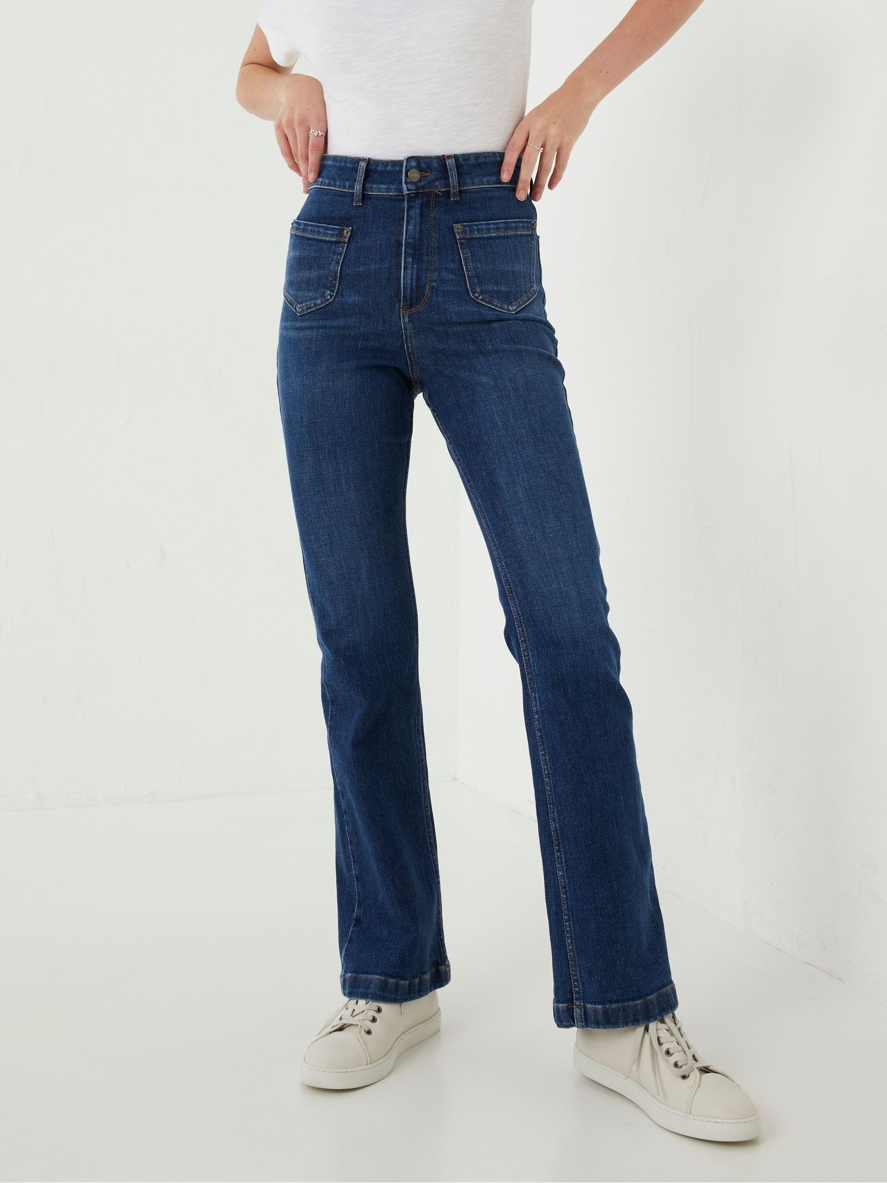 Blue Fly Flare Jeans - Image 1 of 5