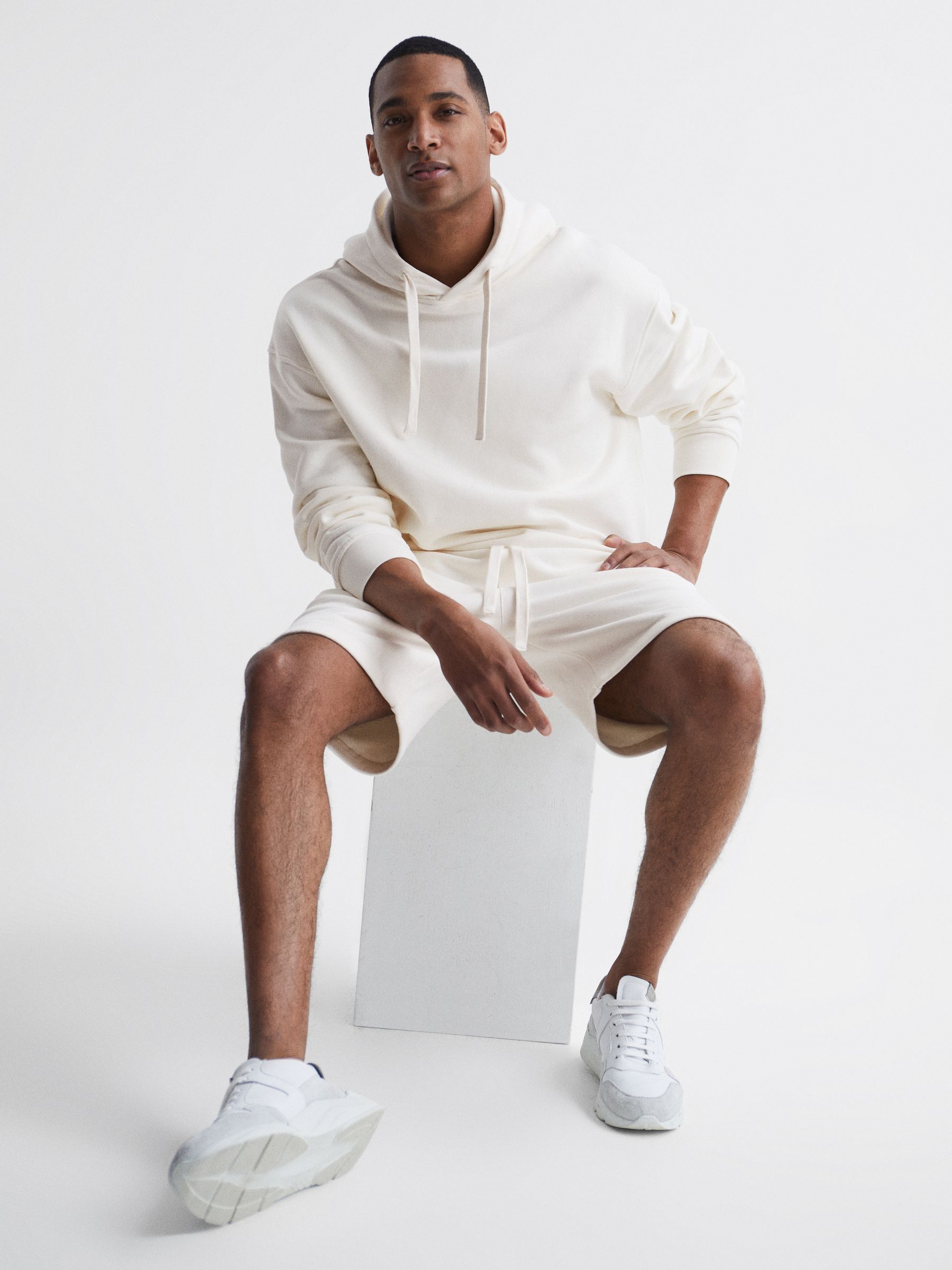 Drawstring Shorts in Ecru - Image 6 of 6