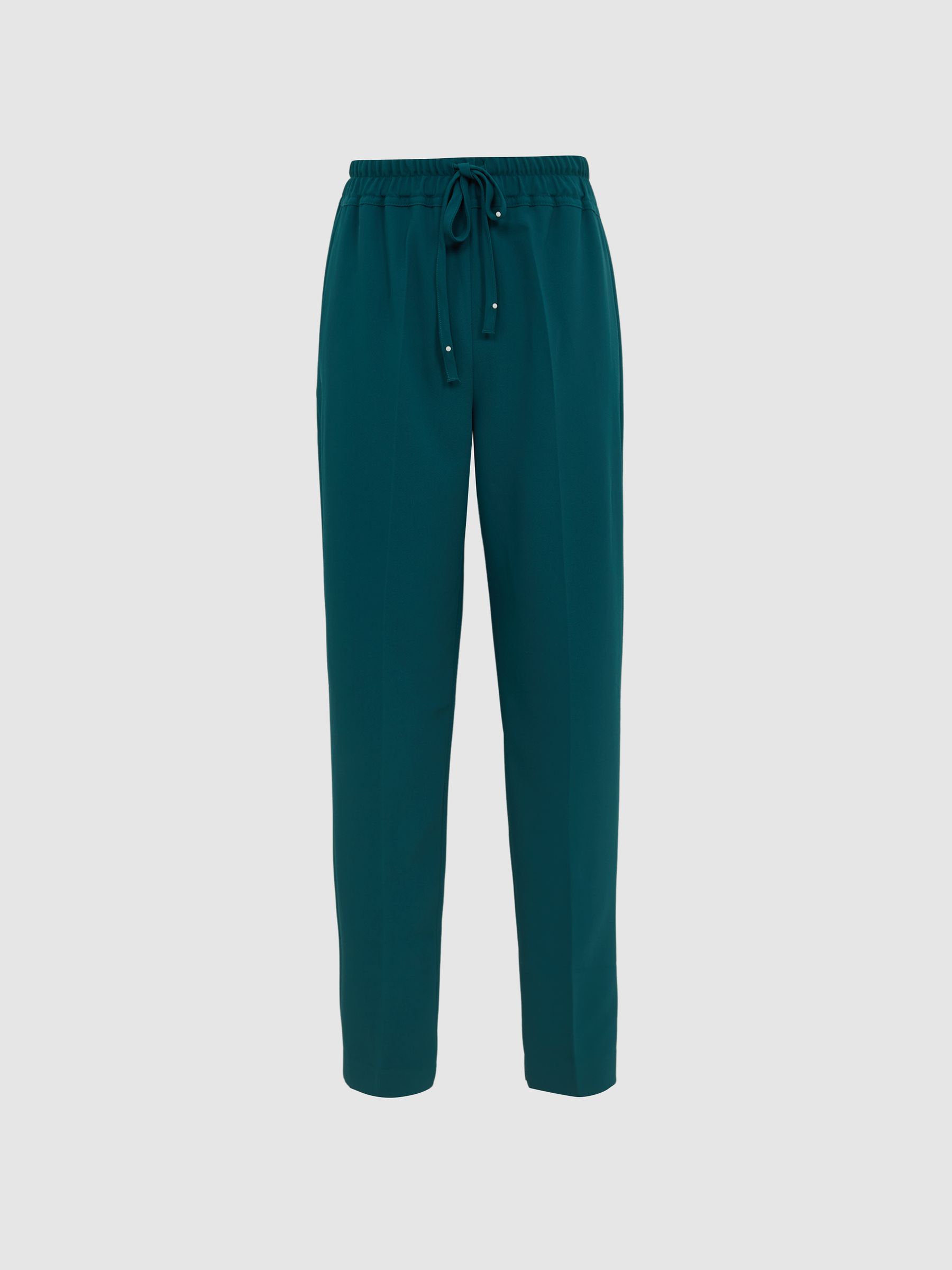 Tapered Pull On Trousers in Dark Teal - Image 2 of 7