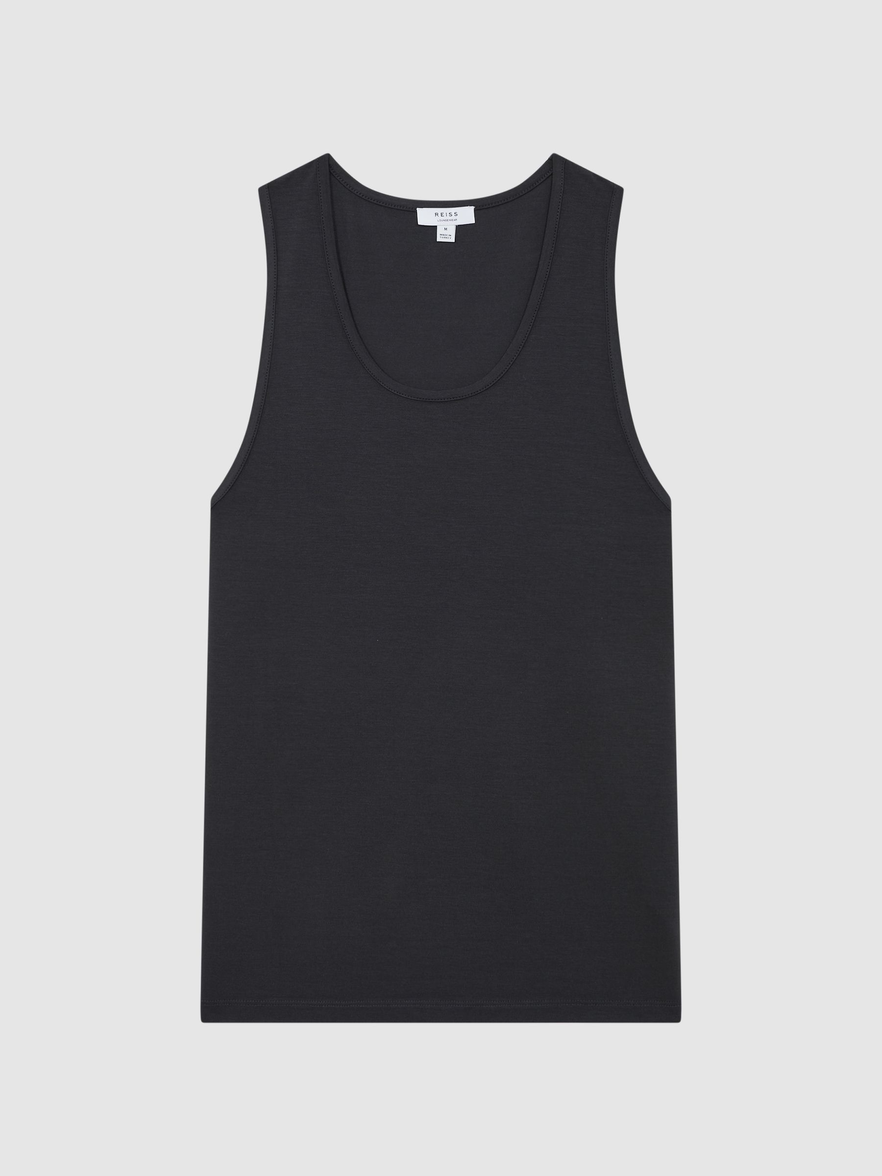 Jersey Scoop Neck Vest in Charcoal - Image 2 of 5