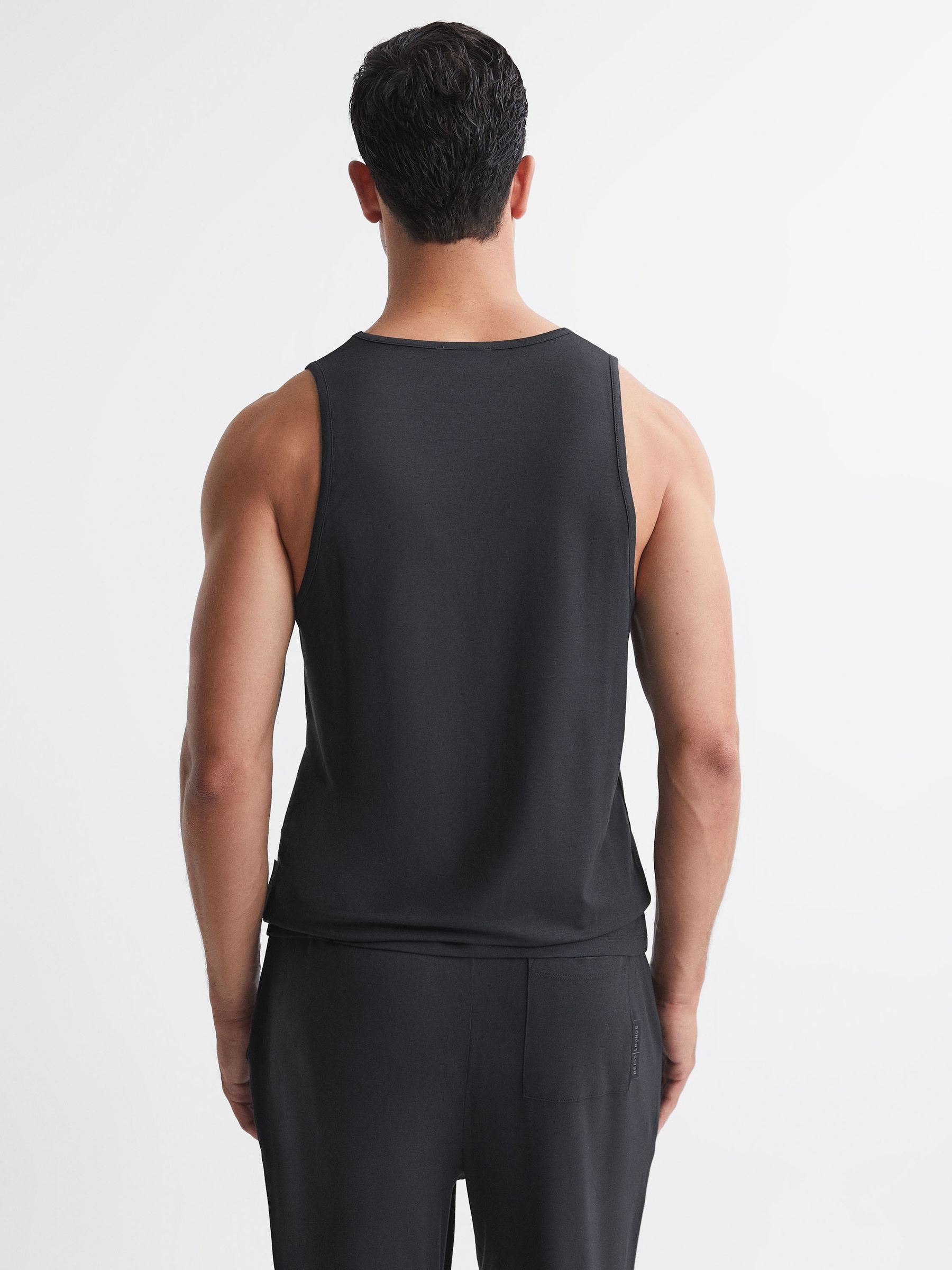 Jersey Scoop Neck Vest in Charcoal - Image 5 of 5