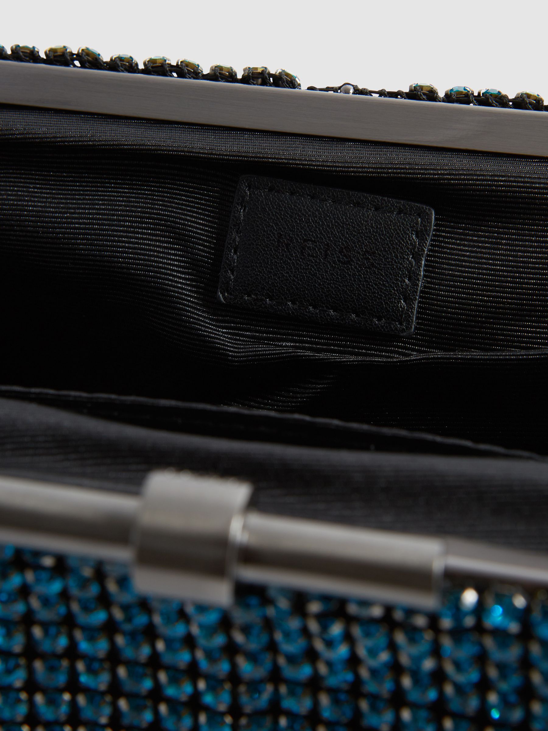 Embellished Clutch Bag in Teal - Image 7 of 7