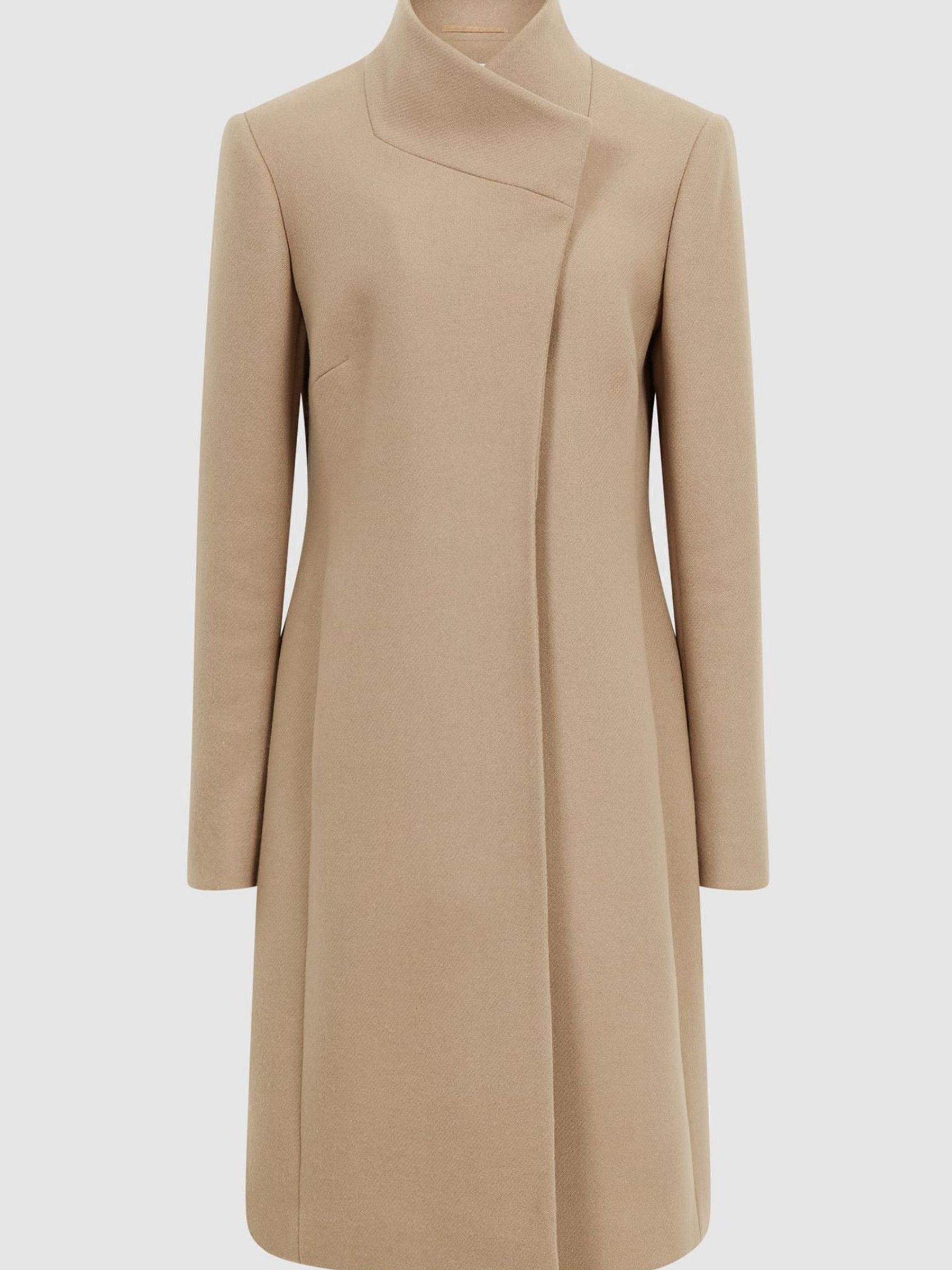 Wool Blend Mid-Length Coat in Camel - Image 2 of 10