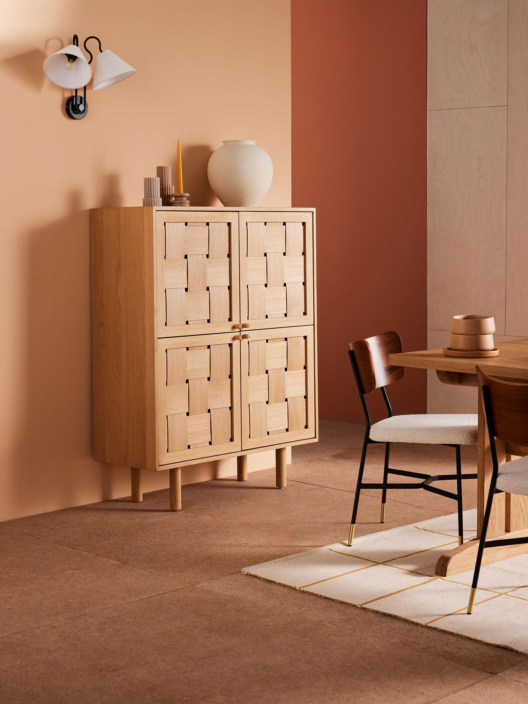 River Tall Sideboard in Oak - Image 1 of 4