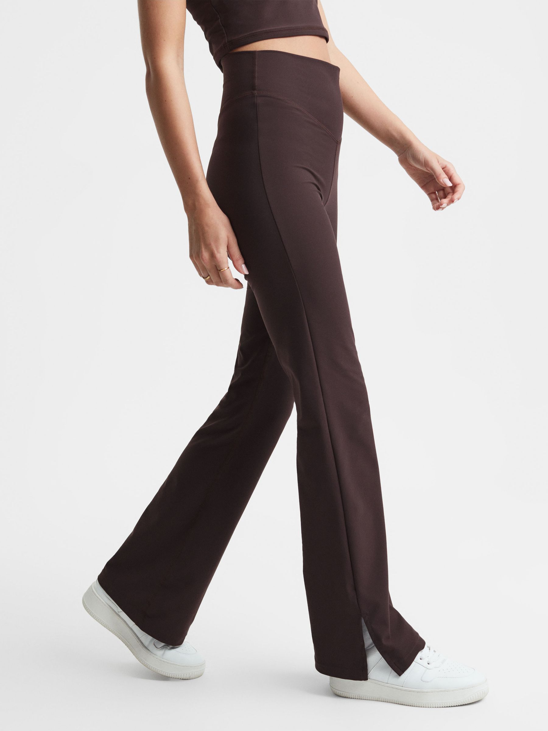 The Upside High Rise Flared Leggings in Brown - Image 1 of 4