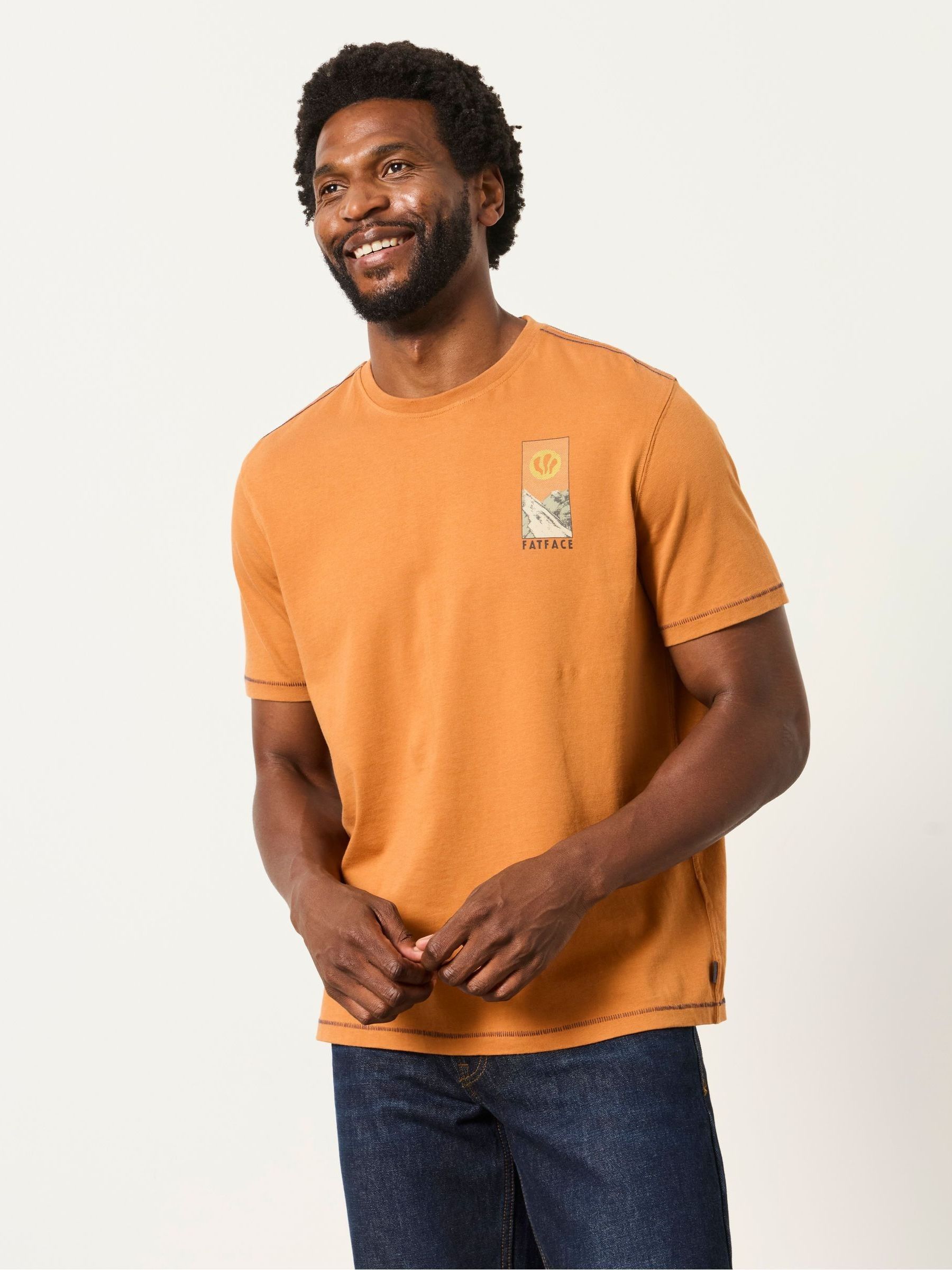 Orange At My Peak Graphic Tshirt - Image 1 of 6 Orange At My Peak Graphic Tshirt - Image 1 of 6