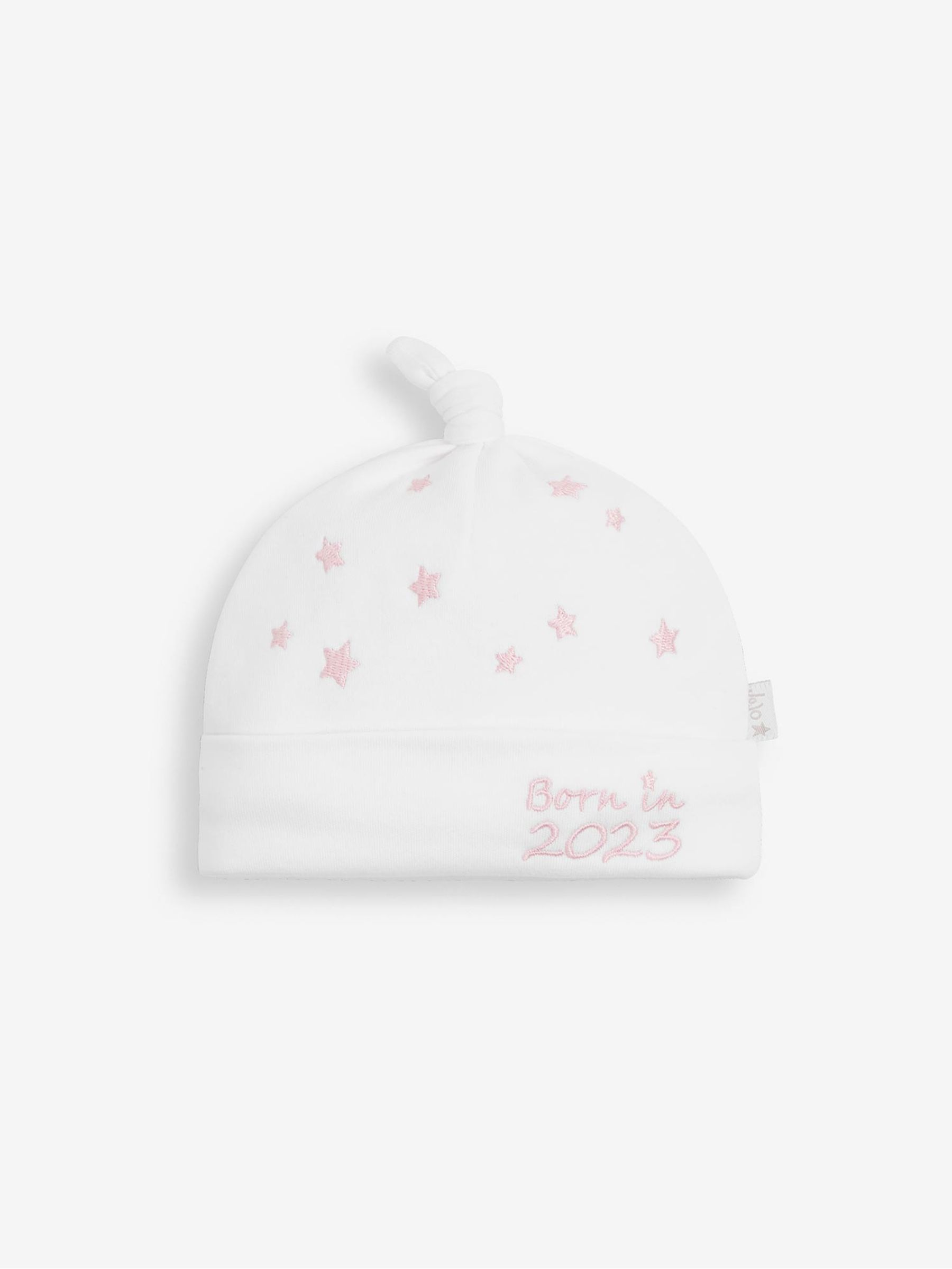 Born in 2023 Embroidered Hat in Pink - Image 1 of 4