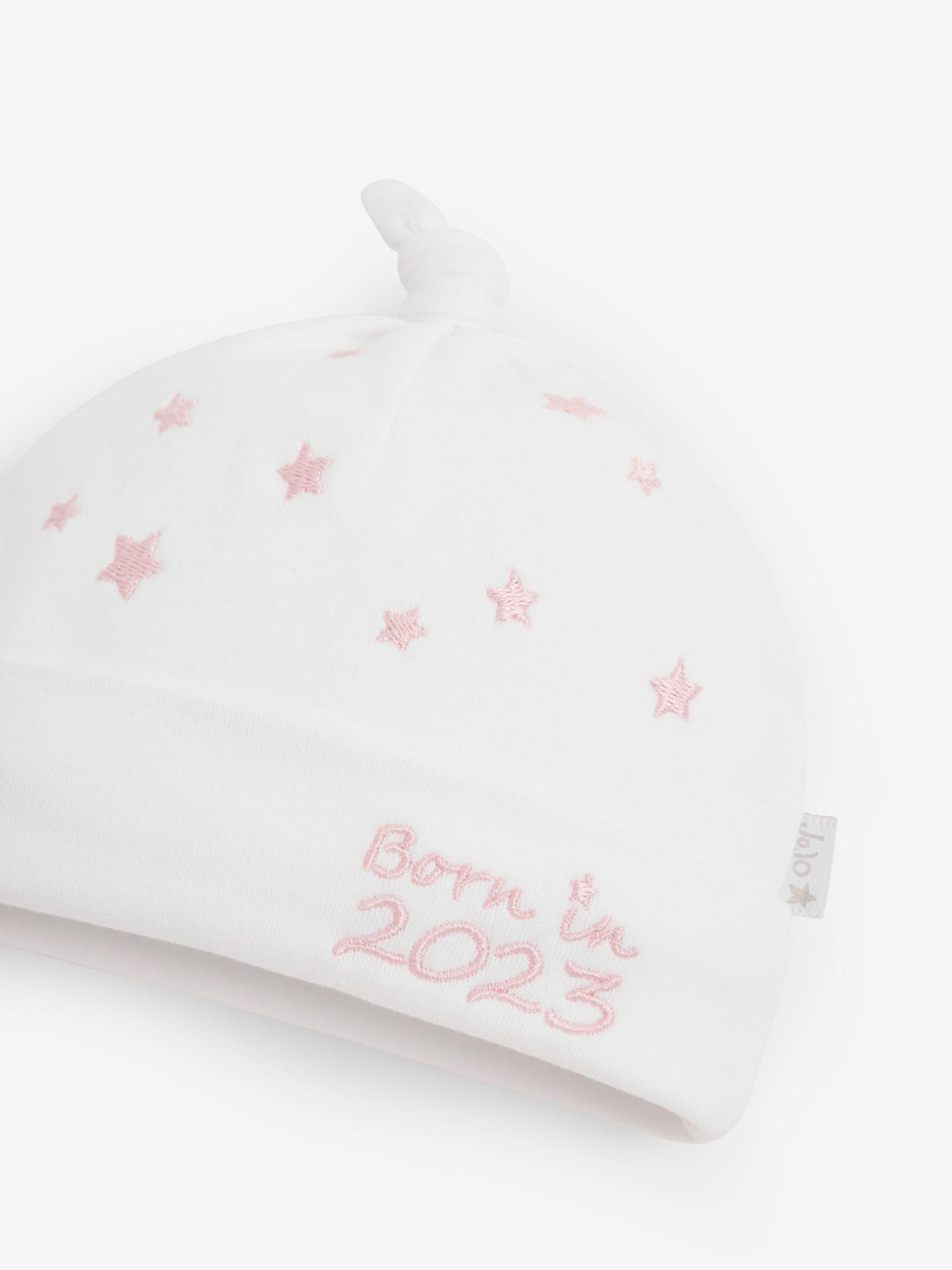Born in 2023 Embroidered Hat in Pink - Image 2 of 4