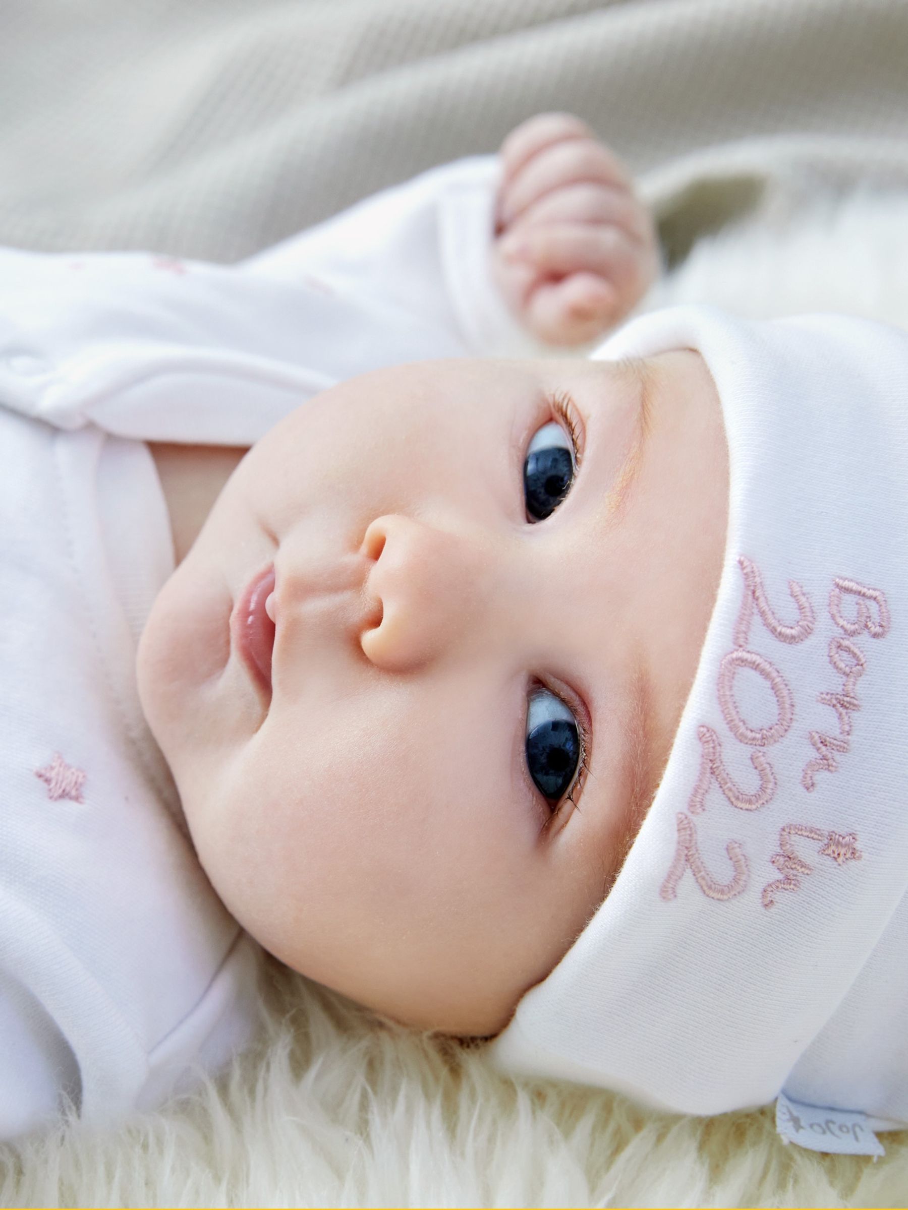 Born in 2023 Embroidered Hat in Pink - Image 4 of 4