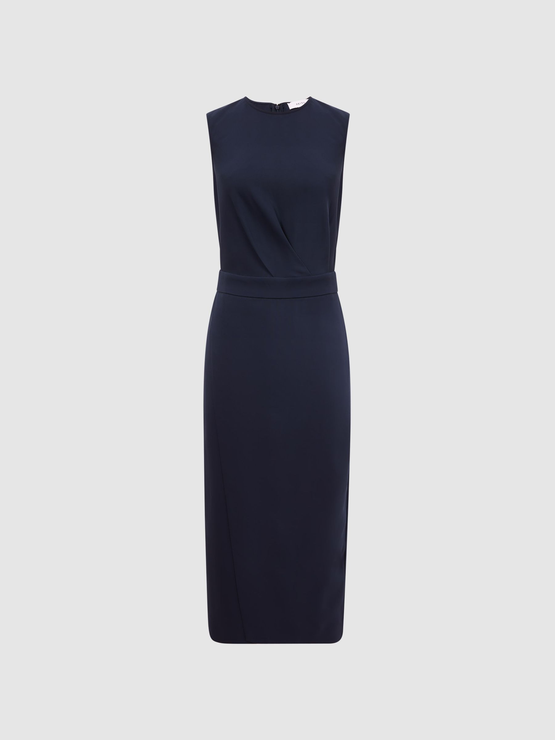 Sleeveless Bodycon Dress in Navy - Image 2 of 6