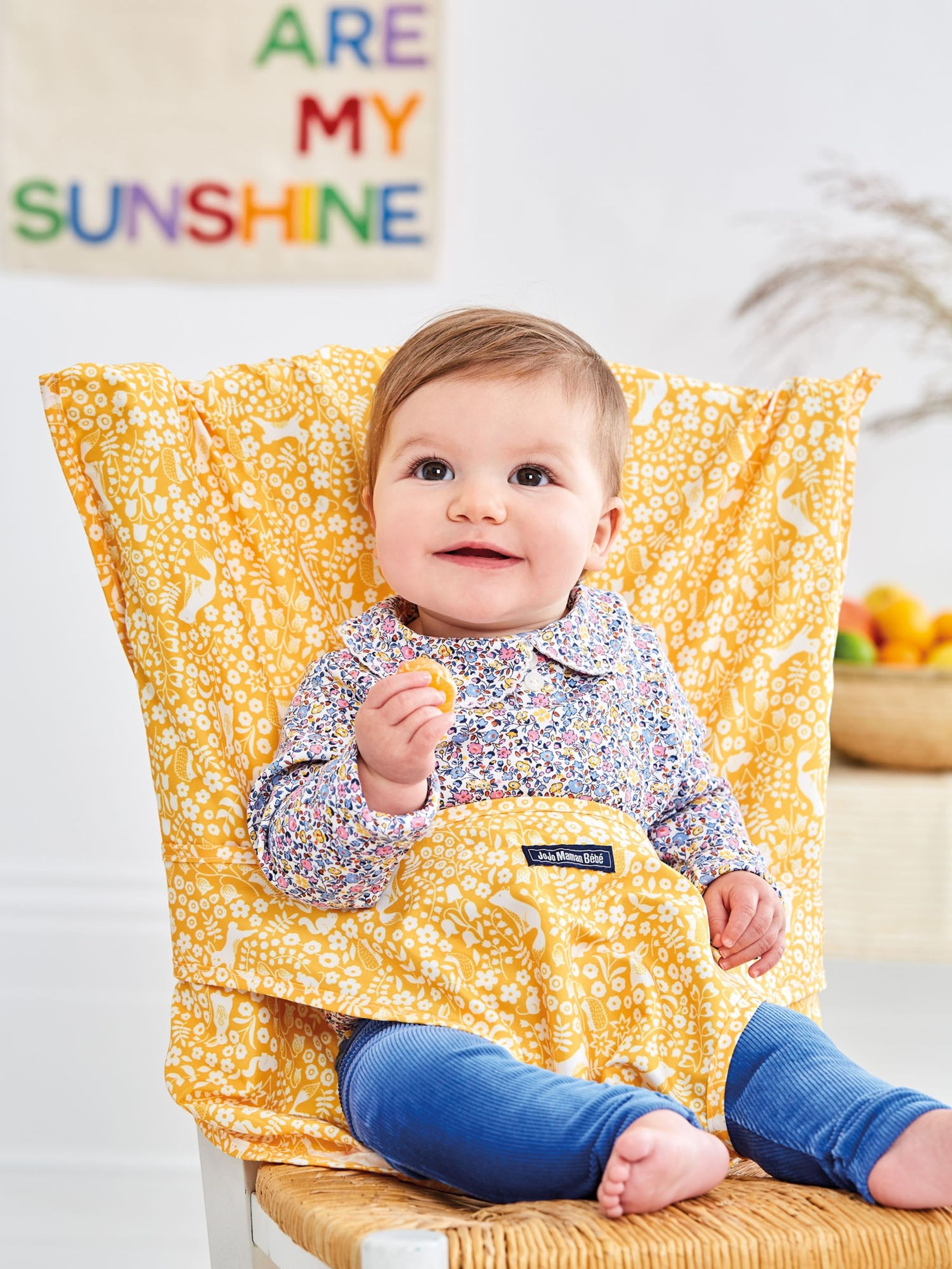 Mustard Woodland Pack-Away Pocket Highchair JoJo Maman Bébé