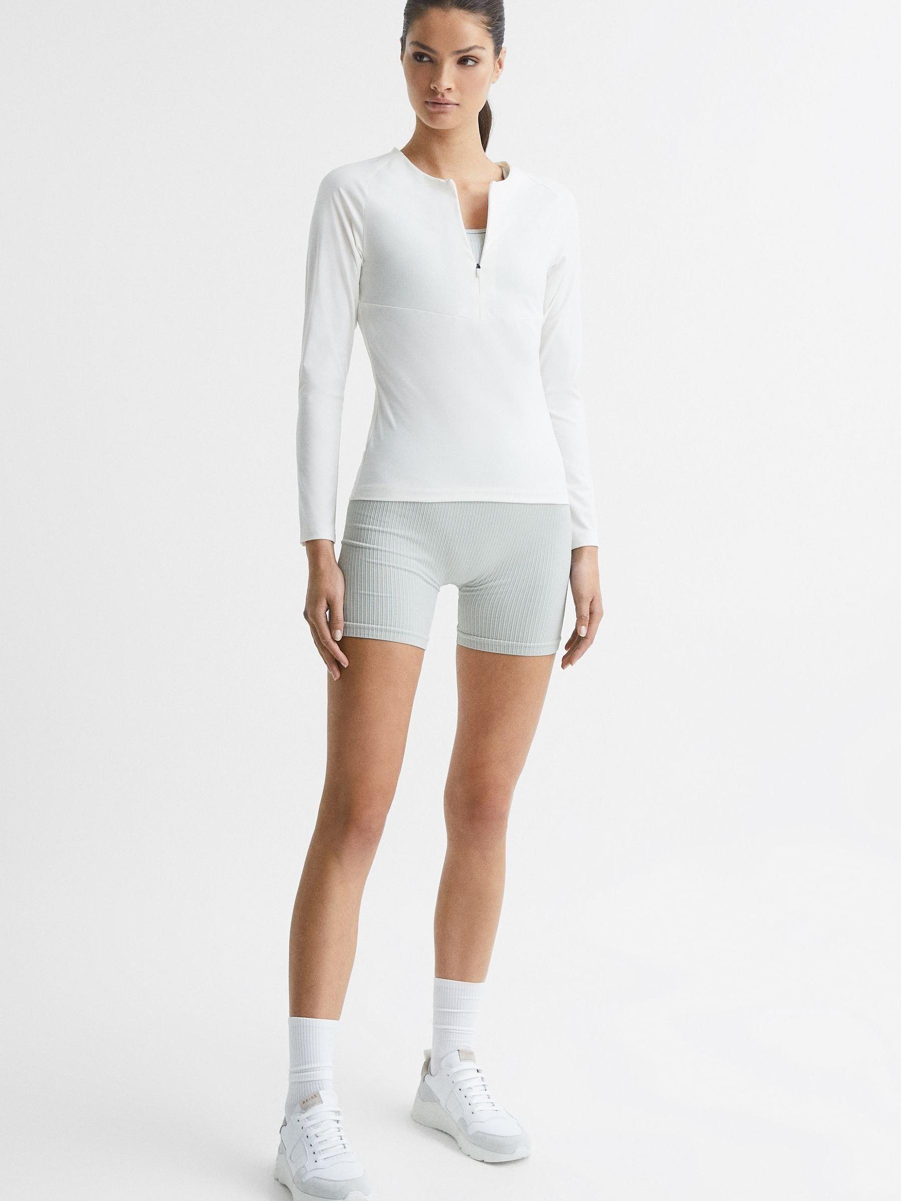 Castore Half Zip Performance Top in White - Image 3 of 7