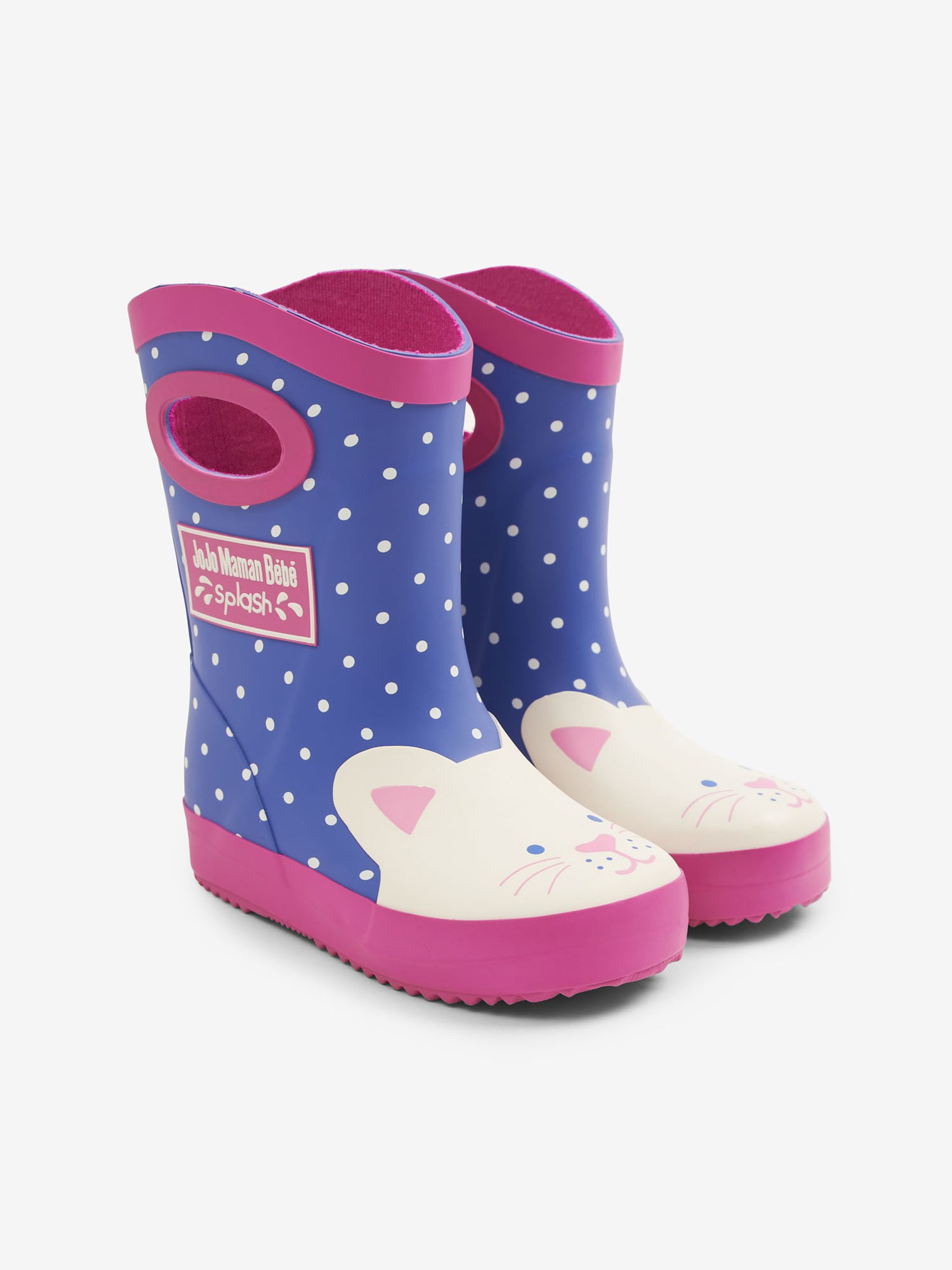 Cat Wellies with Handle in Cornflower - Image 1 of 4