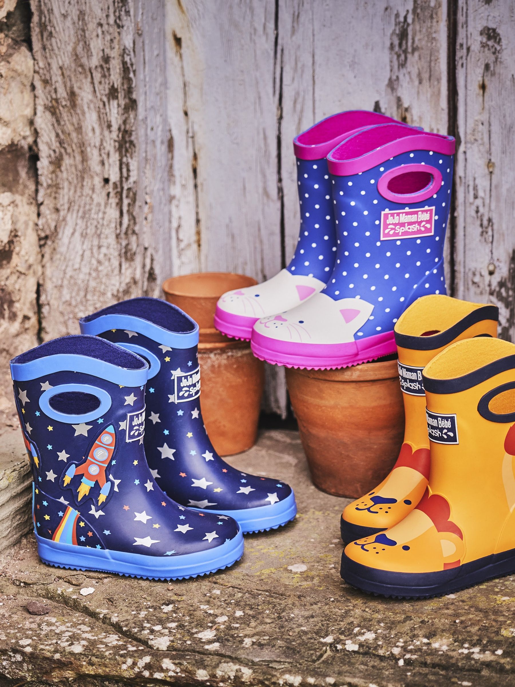 Cat Wellies with Handle in Cornflower - Image 4 of 4