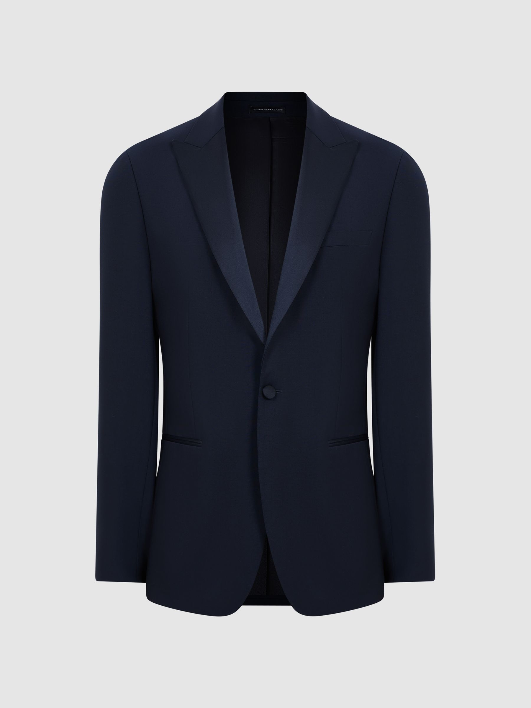 Modern Fit Performance Dinner Jacket in Navy - Image 2 of 11