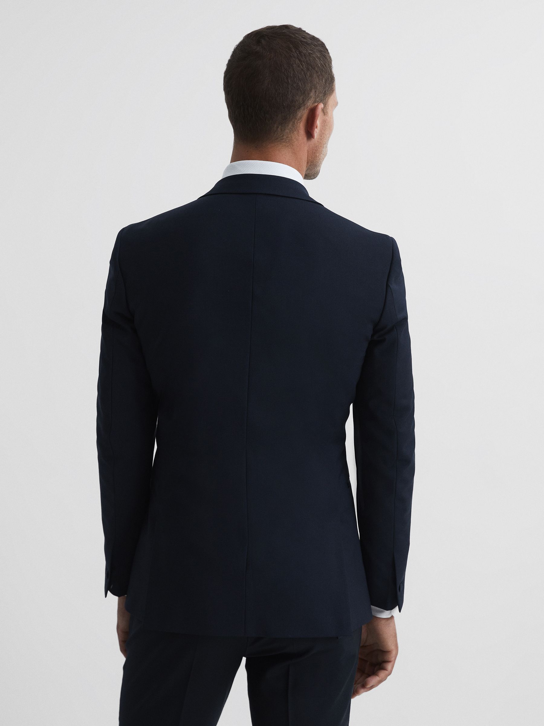 Modern Fit Performance Dinner Jacket in Navy - Image 5 of 11