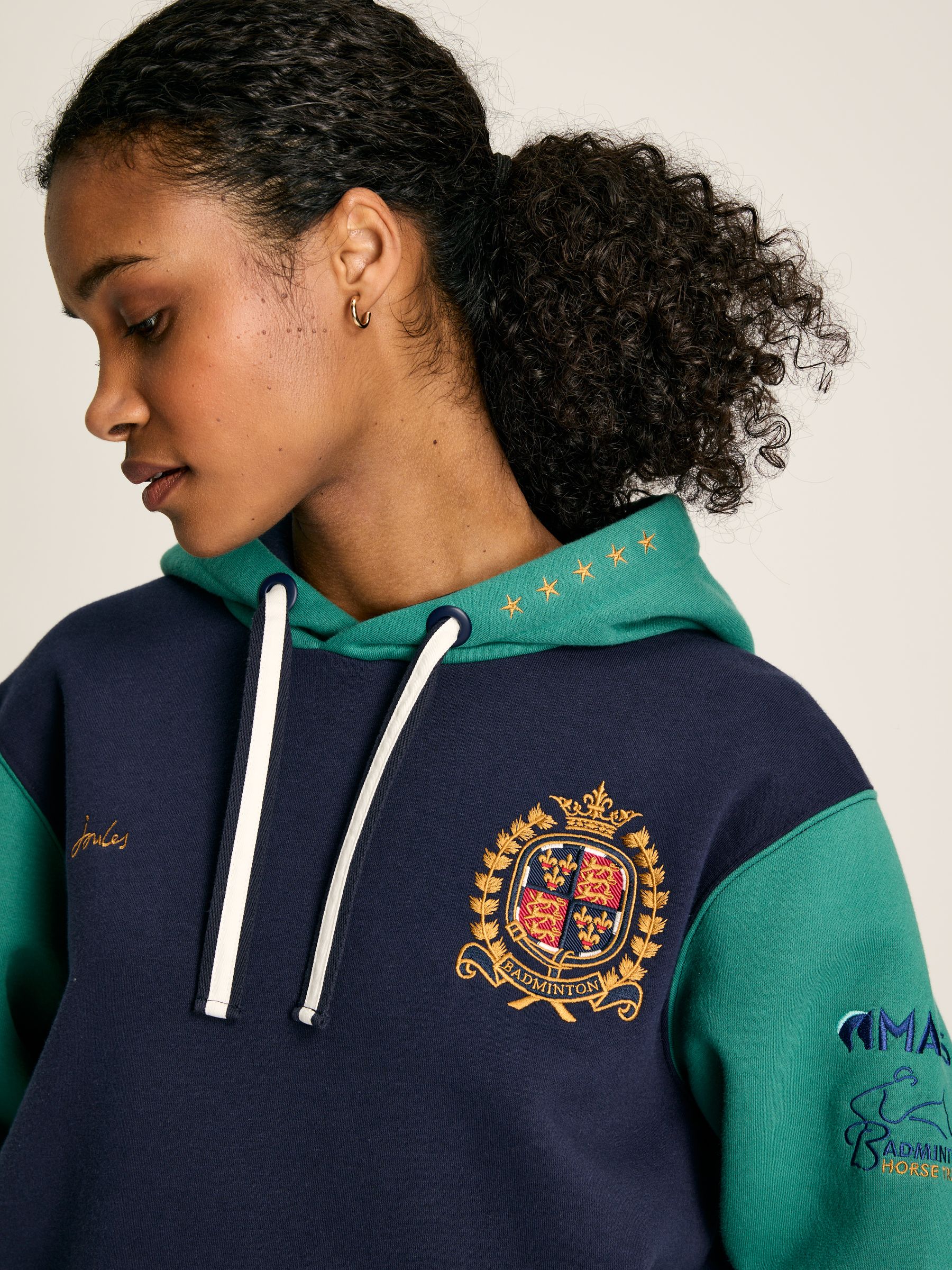 Official Badminton Green & Navy Jersey Hoodie - Image 4 of 7