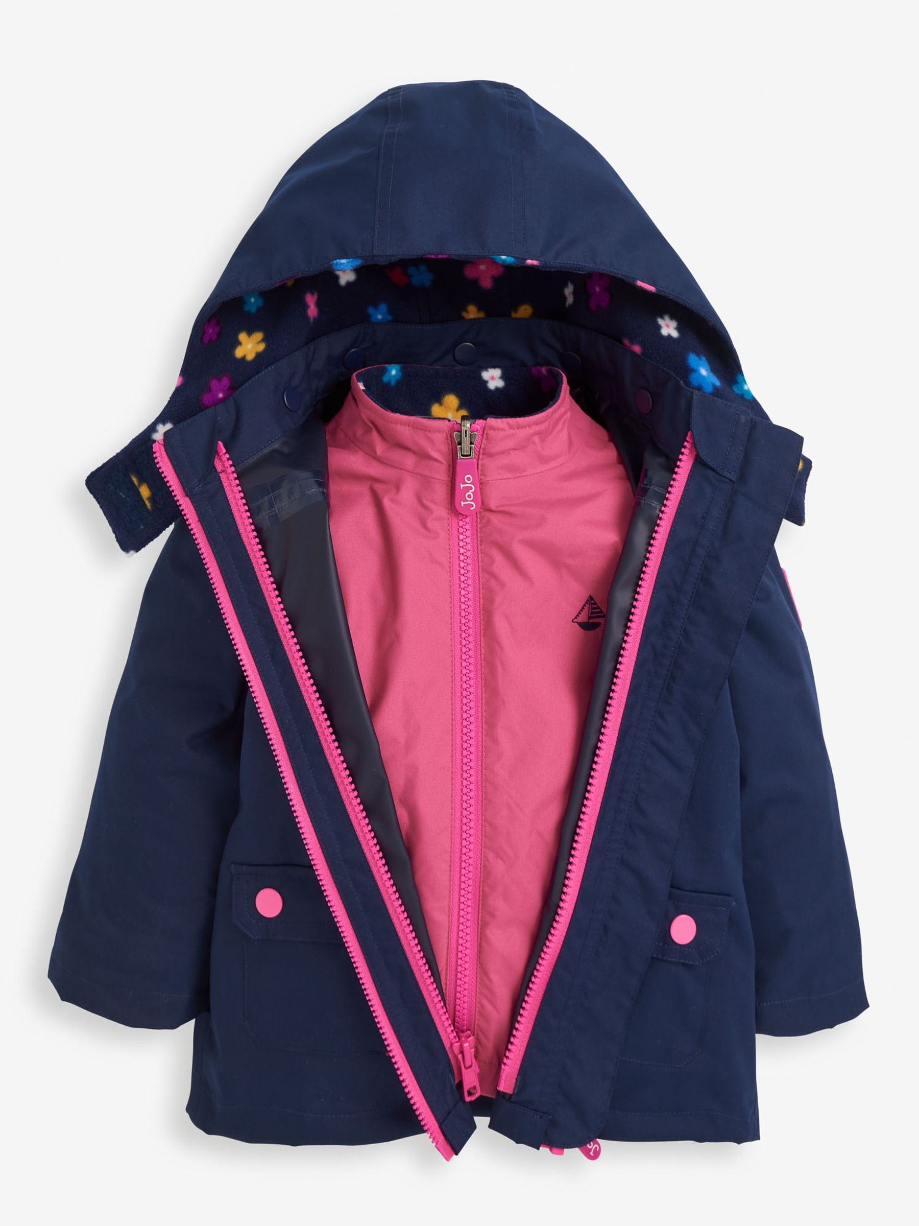 Pink Blossom 4-in-1 Waterproof Polarfleece Jacket - Image 4 of 10