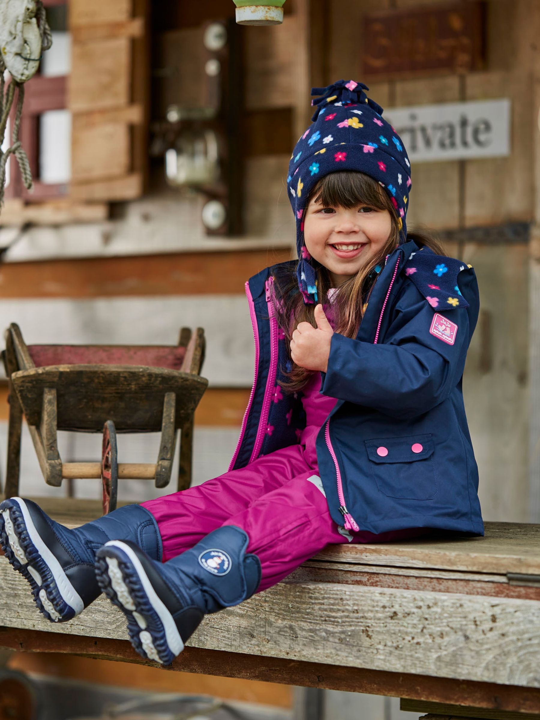 Pink Blossom 4-in-1 Waterproof Polarfleece Jacket - Image 7 of 10