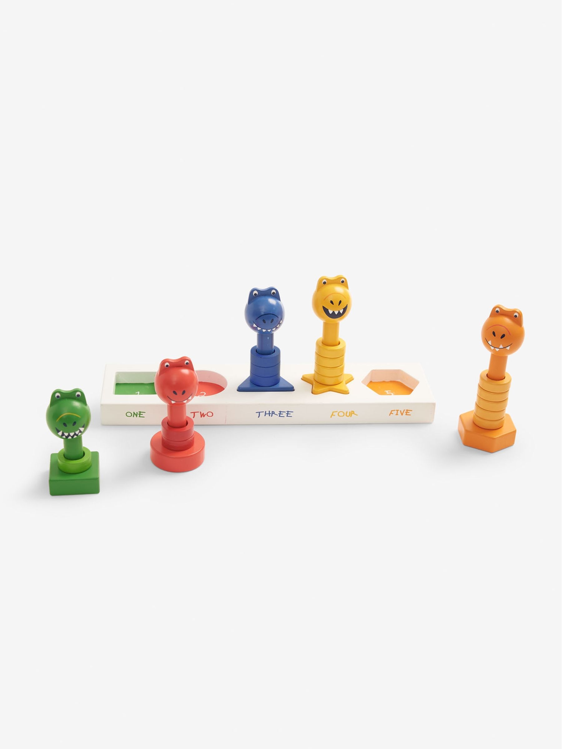 Dino Colour & Shape Sorting Game in White - Image 1 of 6