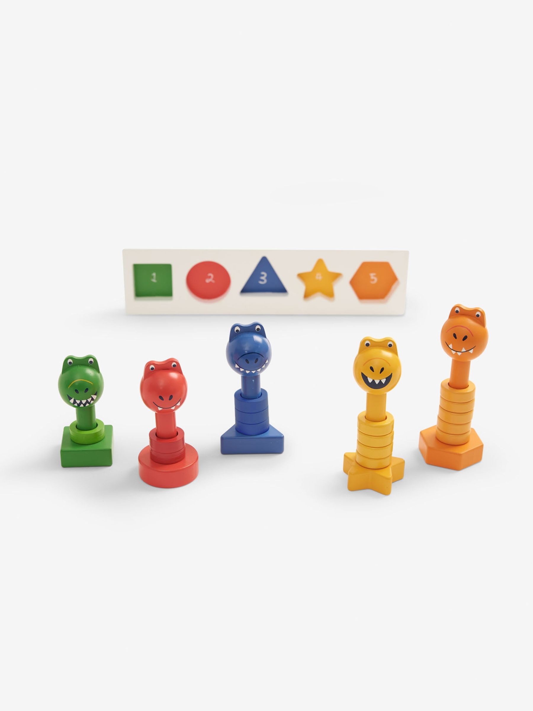 Dino Colour & Shape Sorting Game in White - Image 2 of 6