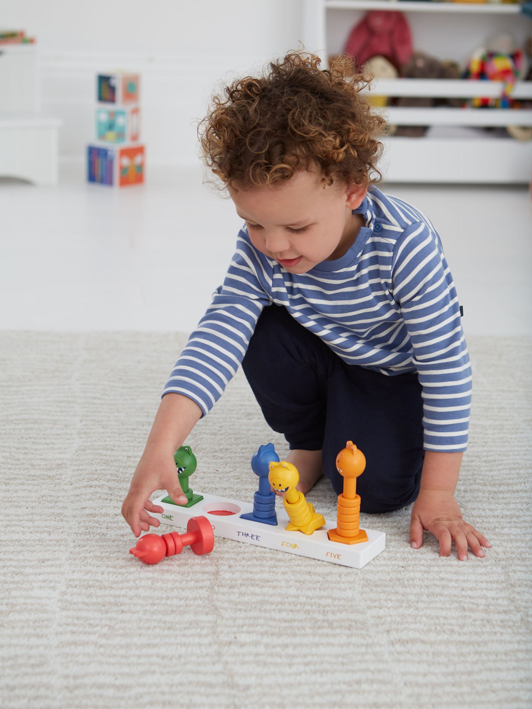 Dino Colour & Shape Sorting Game in White - Image 4 of 6