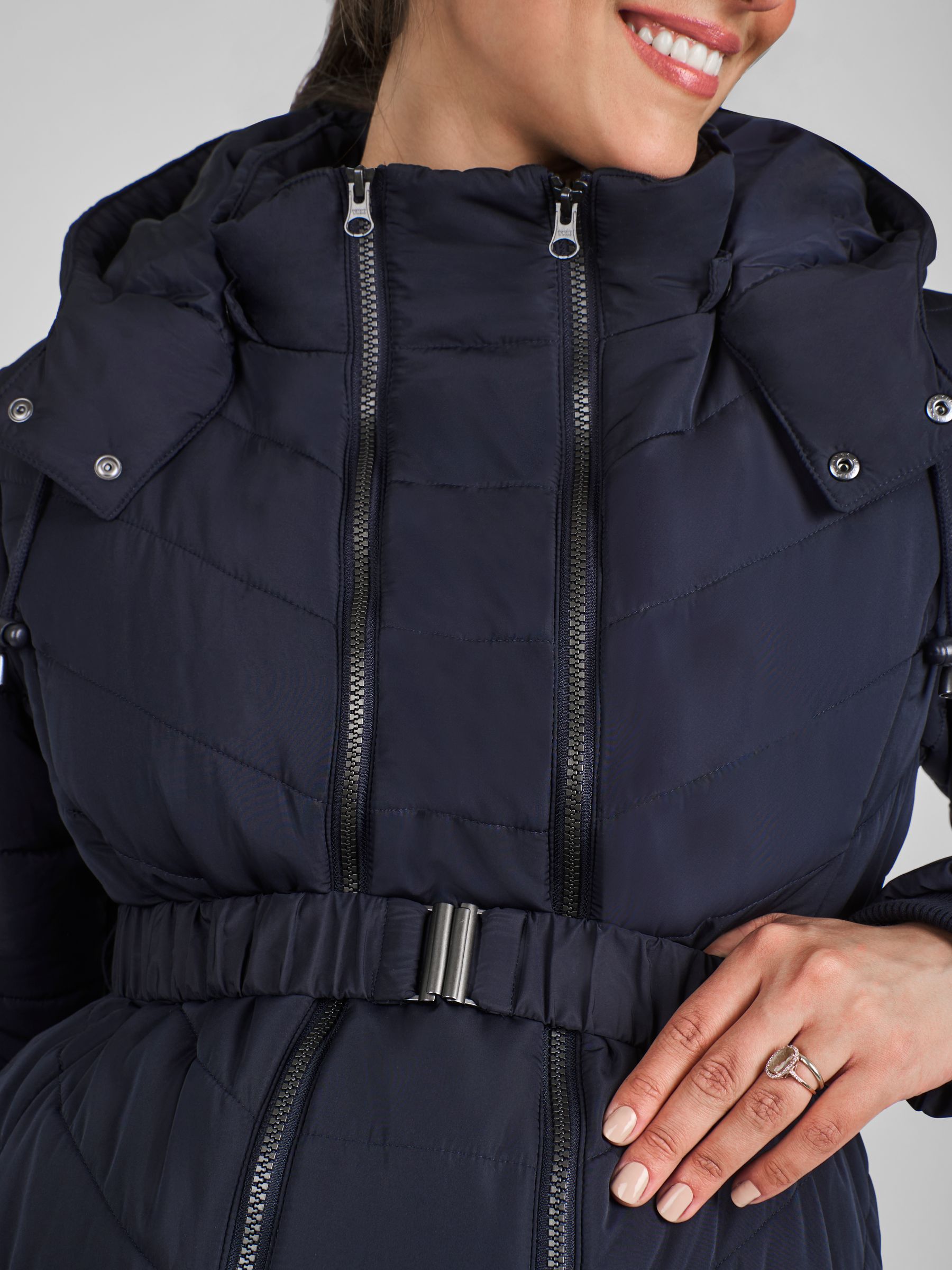 Navy Blue 2-in-1 Maternity Puffer Jacket - Image 4 of 6