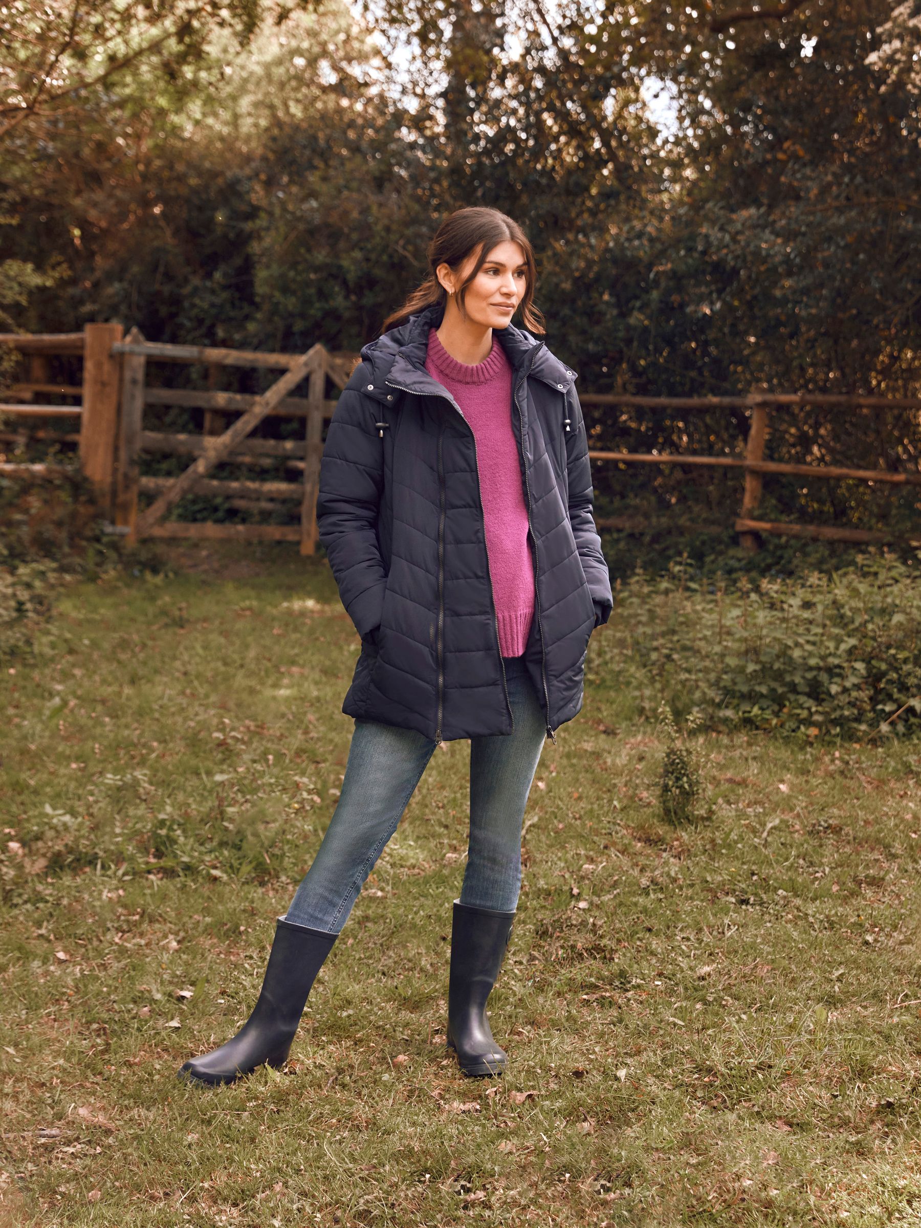 Navy Blue 2-in-1 Maternity Puffer Jacket - Image 6 of 6