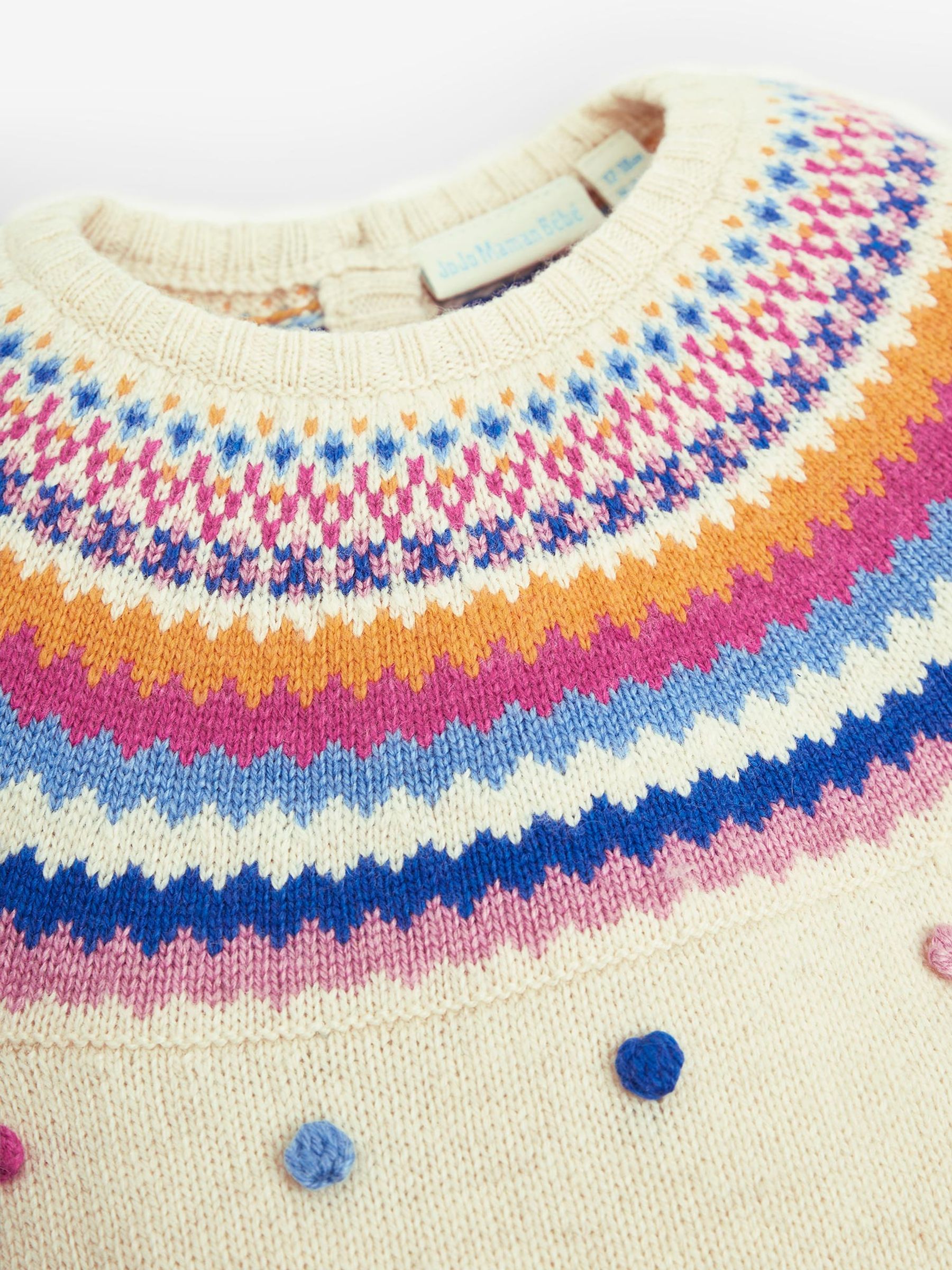 Cream Bright Stripe Knitted Jumper Dress - Image 3 of 3
