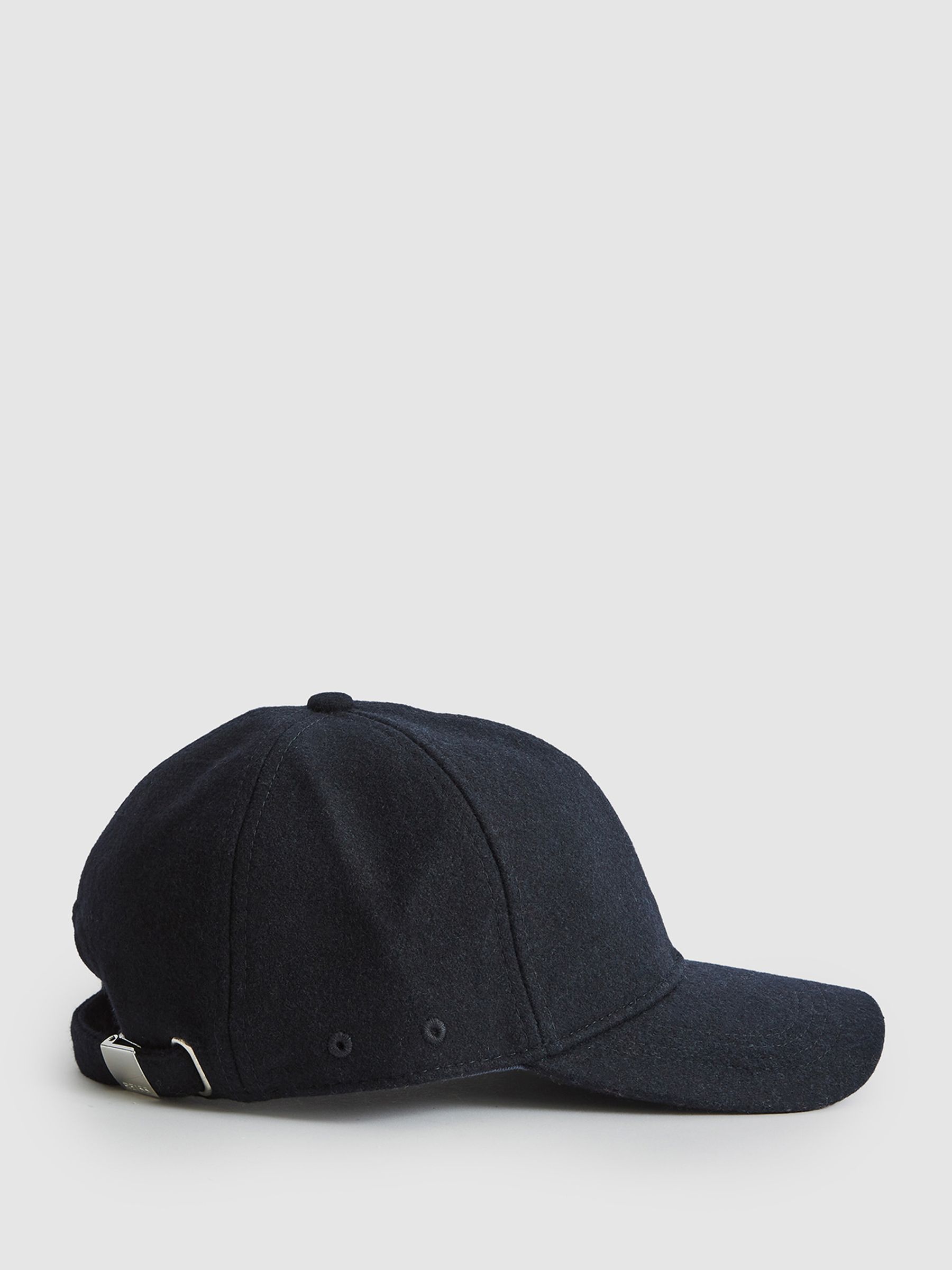 Wool Blend Baseball Cap in Navy - Image 1 of 5