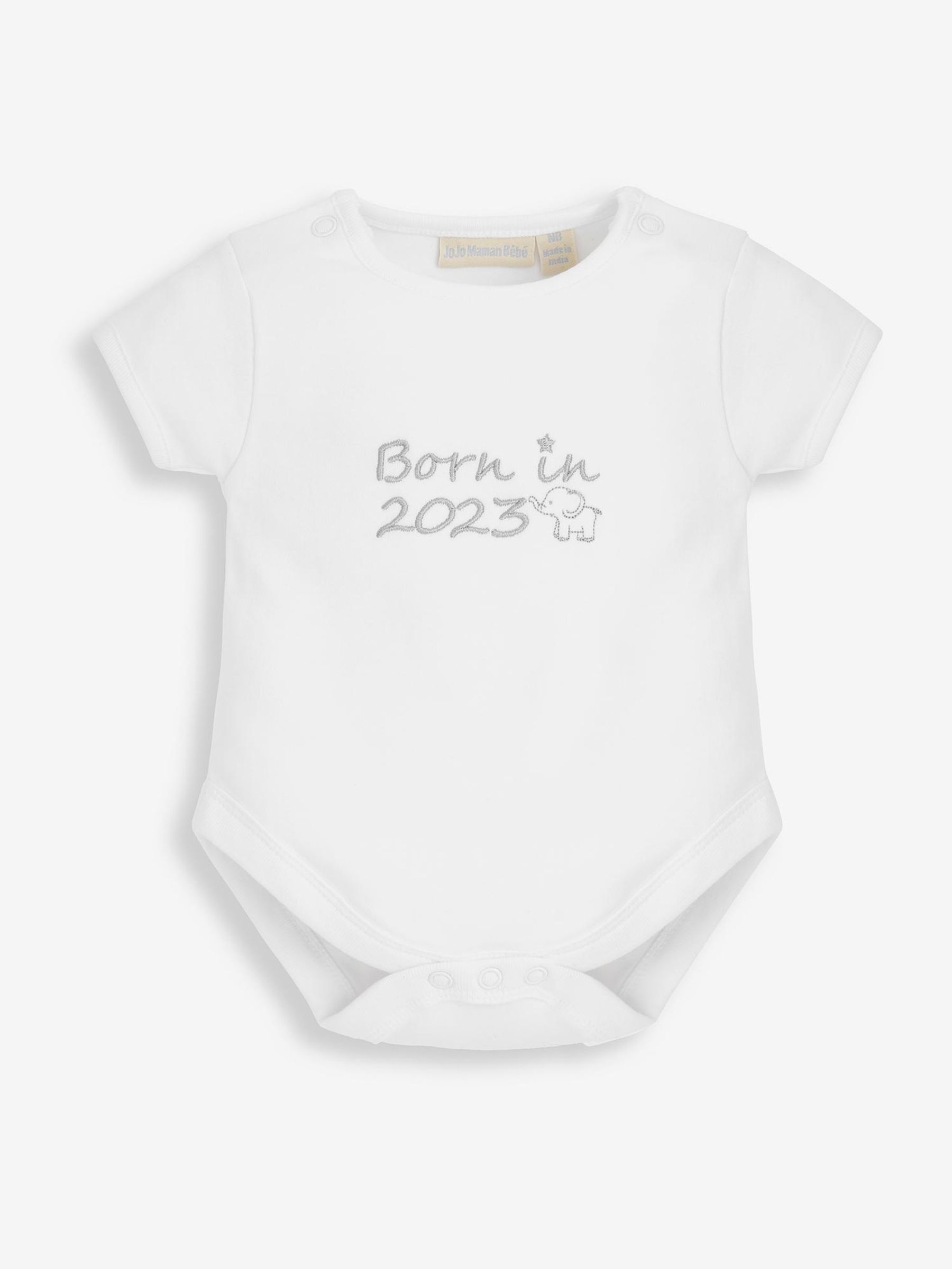 Born in 2023 Embroidered Body in White - Image 1 of 2