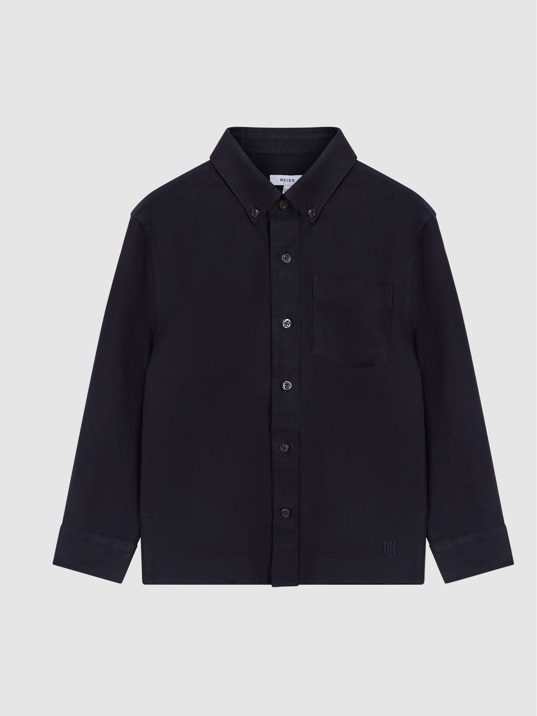 3-9 yrs Button Down Oxford Shirt in Navy - Image 2 of 6