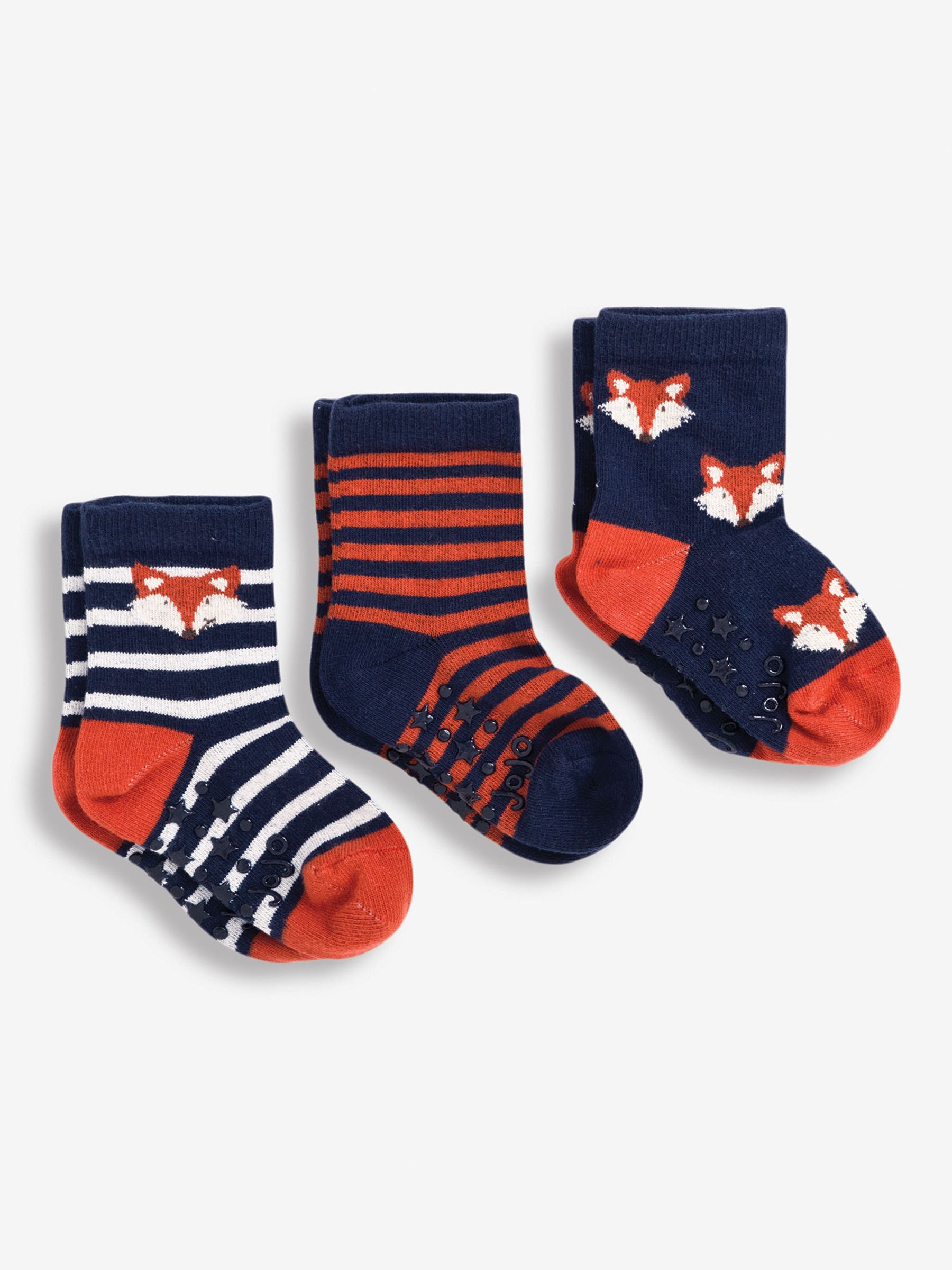 Navy 3-Pack Fox Socks - Image 1 of 1