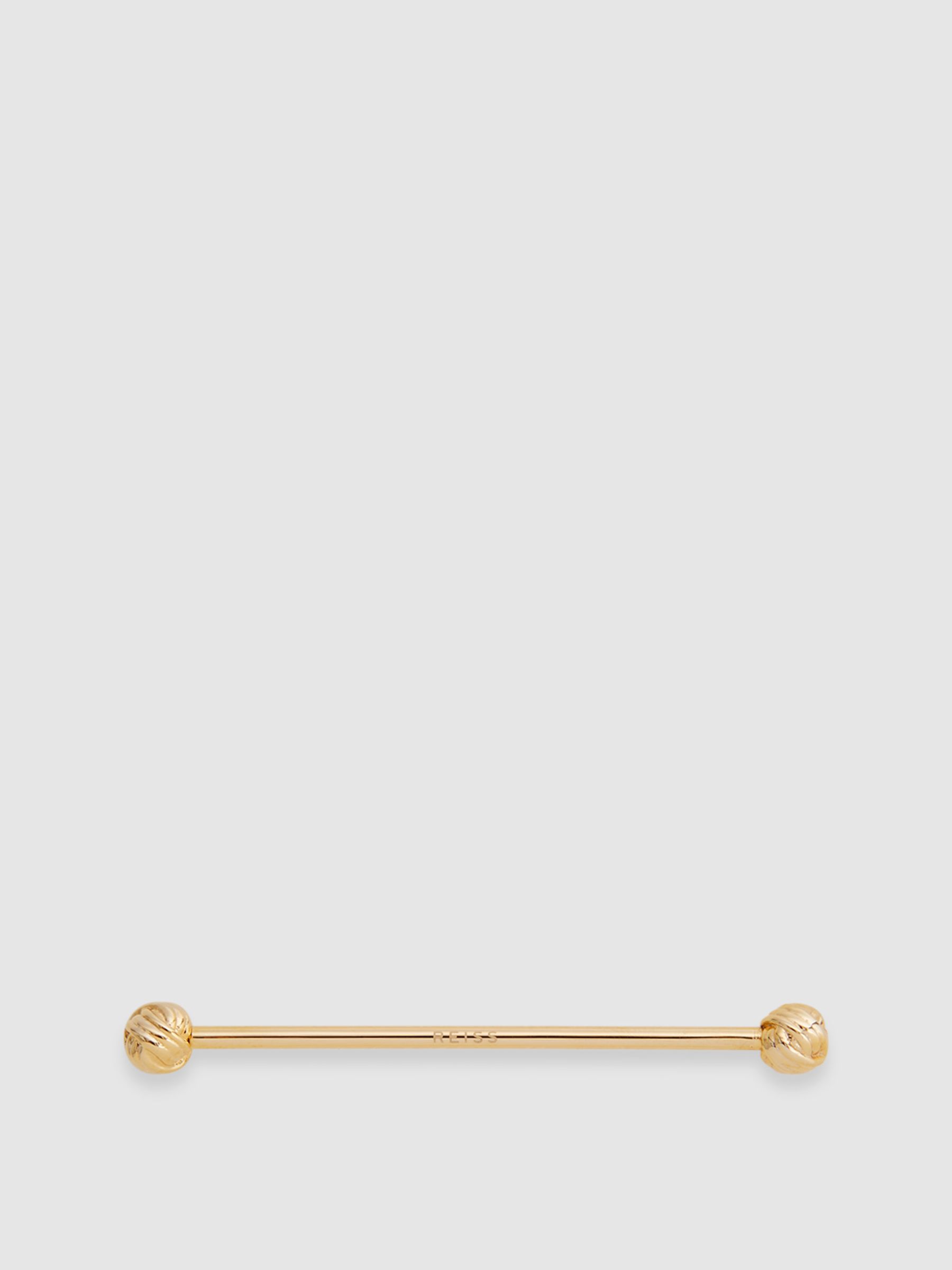 Knot Tie Bar in Gold - Image 1 of 4