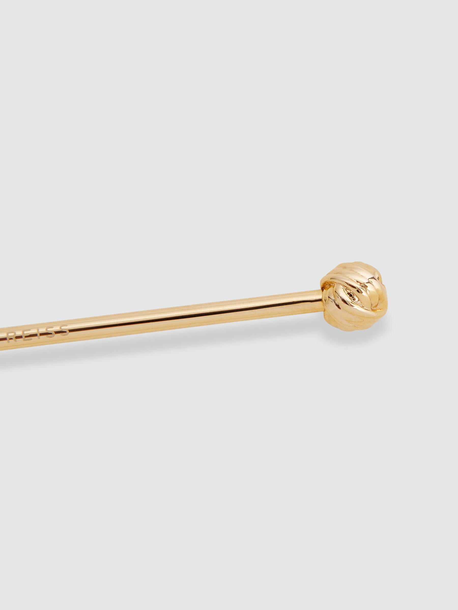Knot Tie Bar in Gold - Image 4 of 4