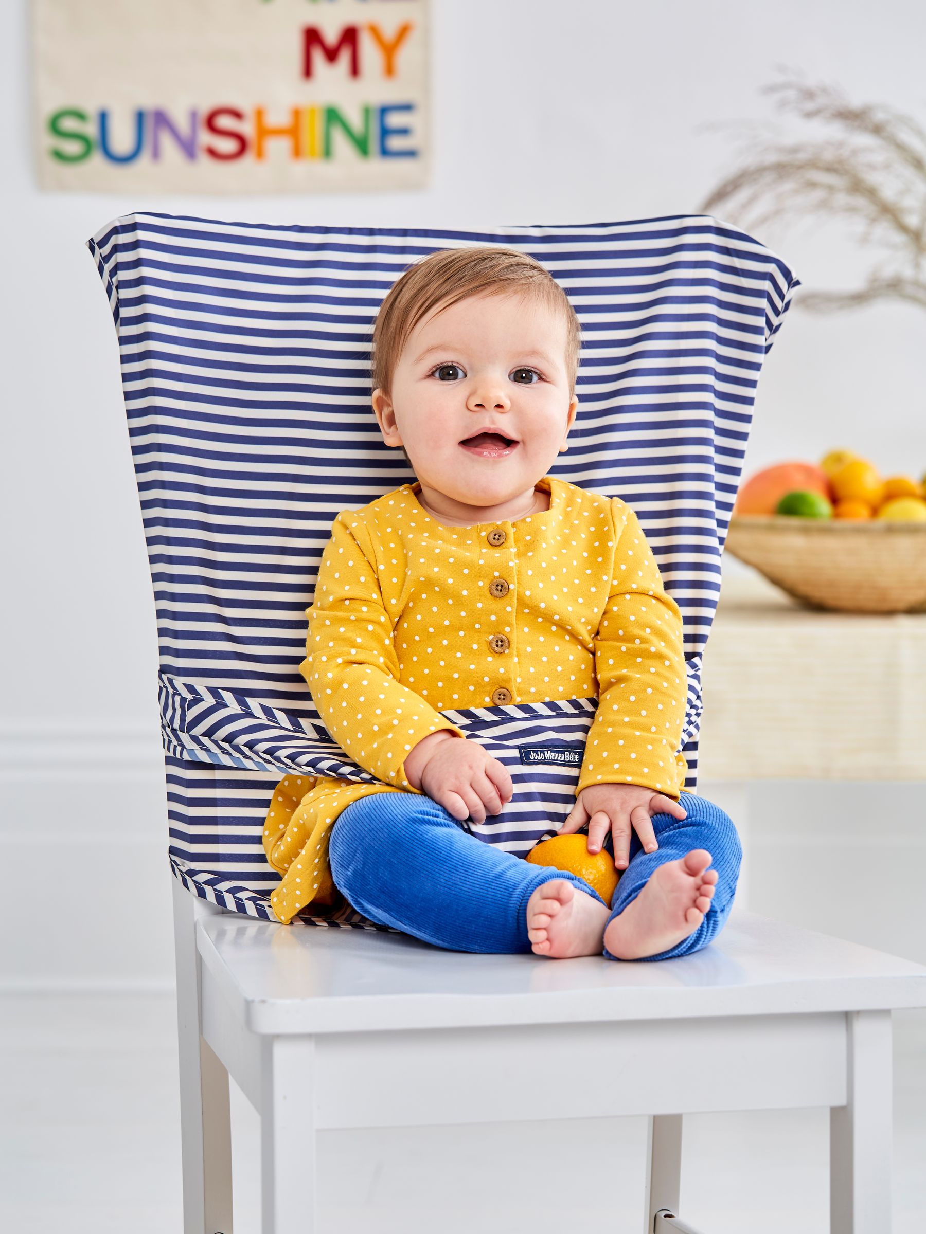 Navy Stripe Pack-Away Pocket Highchair - Image 1 of 2