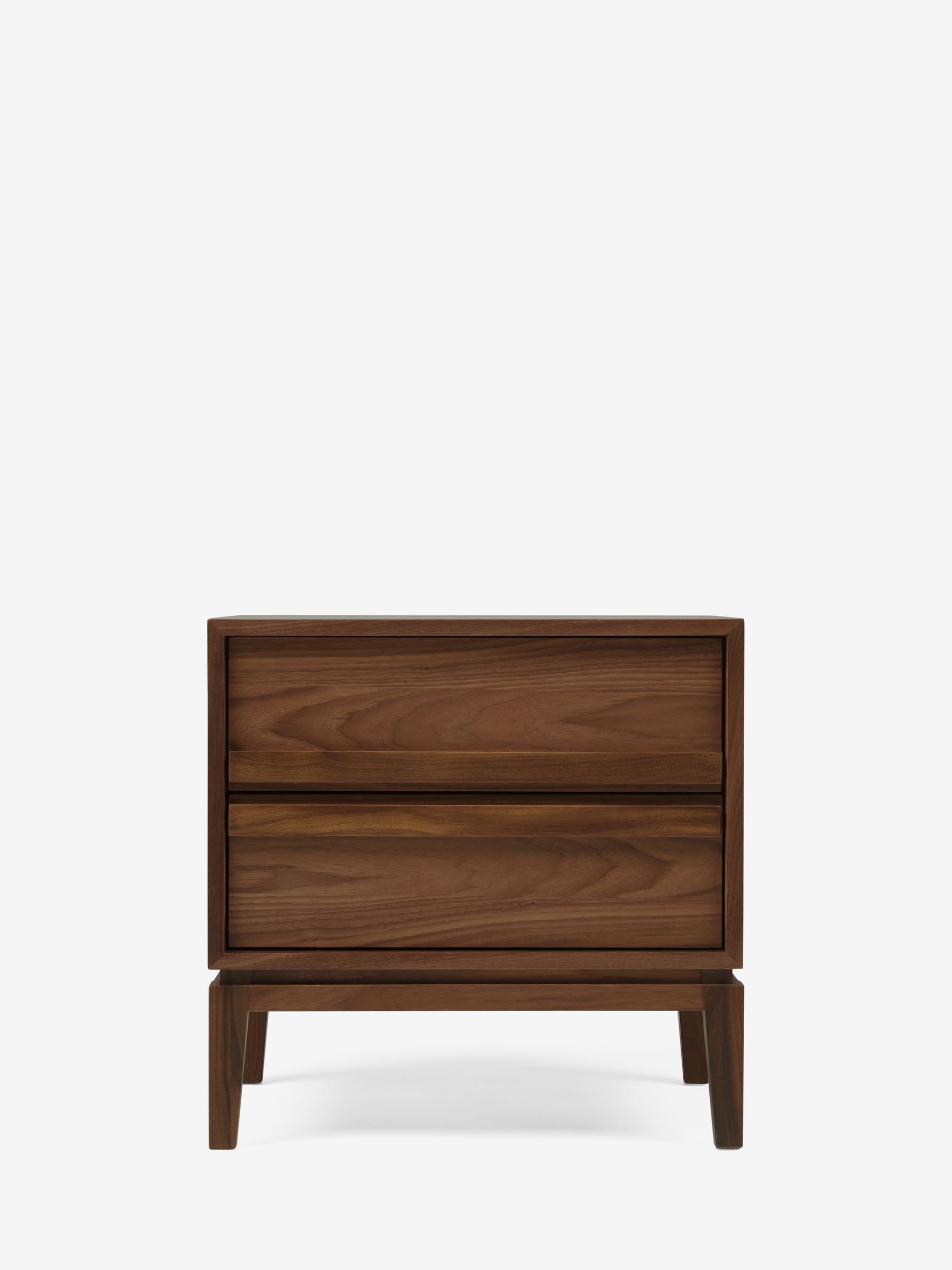 Jasper Conran London Brown 2 Drawer Belgrave Walnut 2 Drawer Bedside - Image 7 of 8