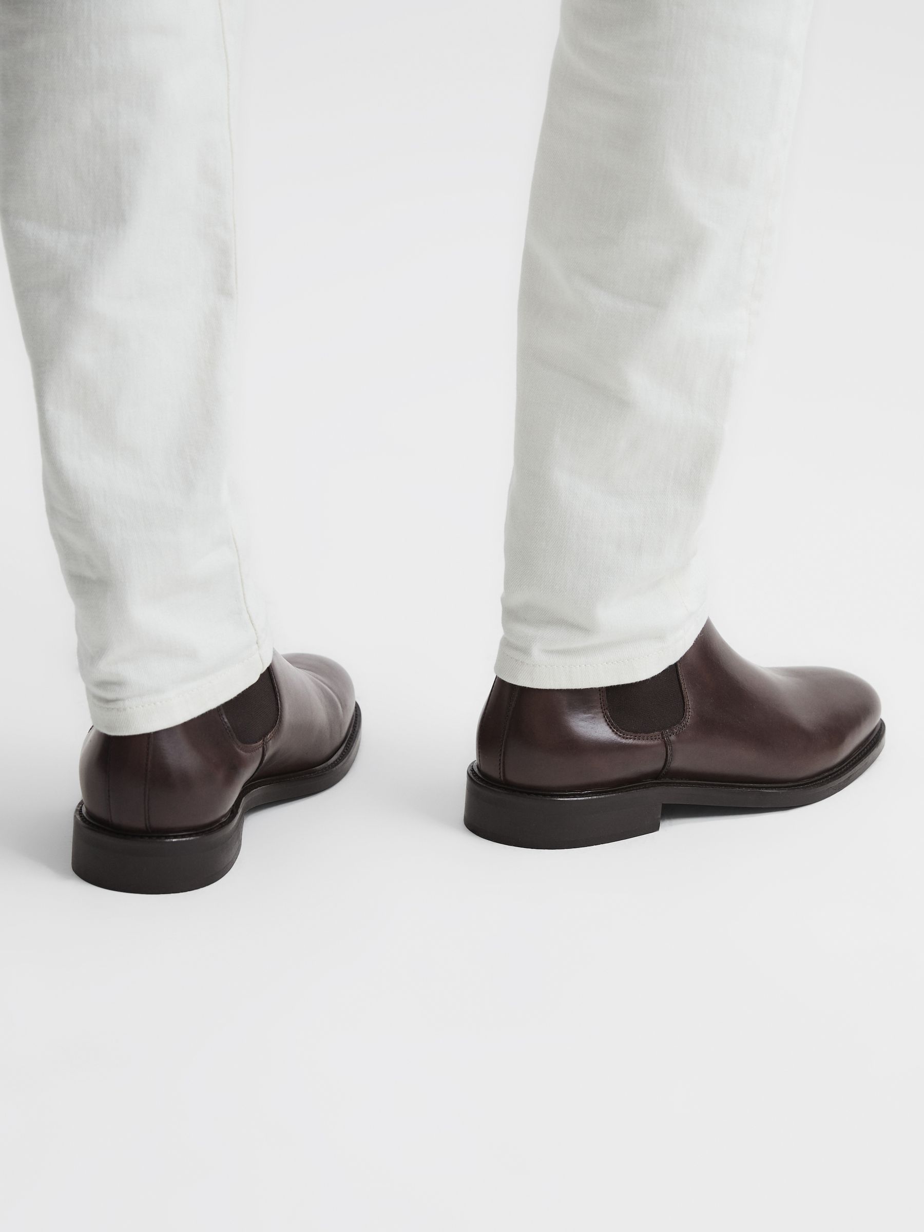 Leather Chelsea Boots in Brown - Image 3 of 6