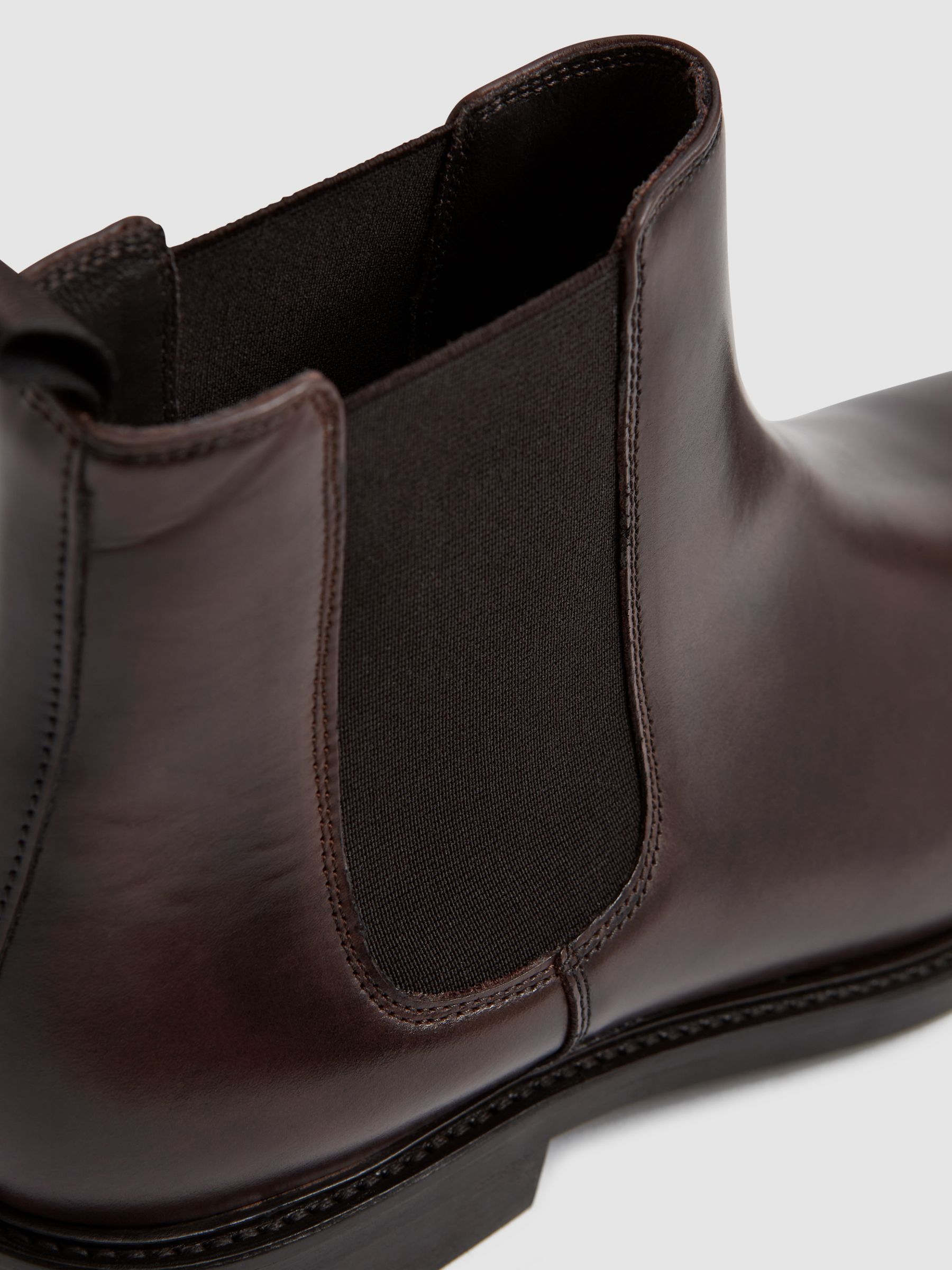 Leather Chelsea Boots in Brown - Image 4 of 6