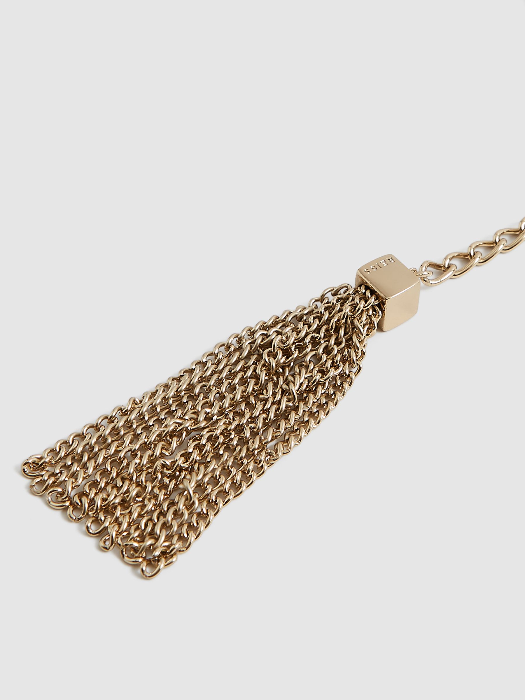 Tubular Snake Chain Gold Belt in Gold - Image 5 of 7