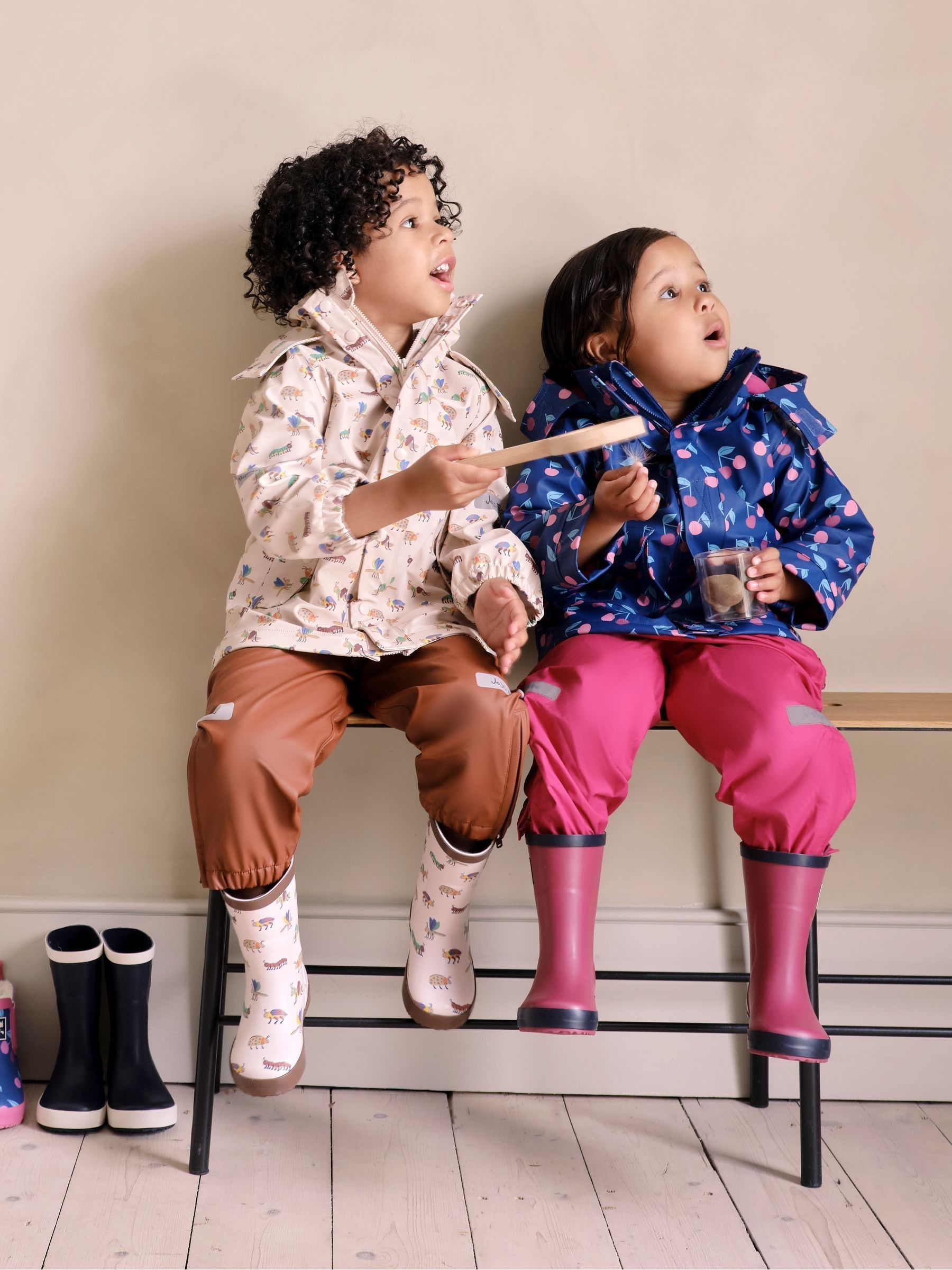 Berry Pink Pack-Away Waterproof Trousers JoJo Maman Bébé - Main Image