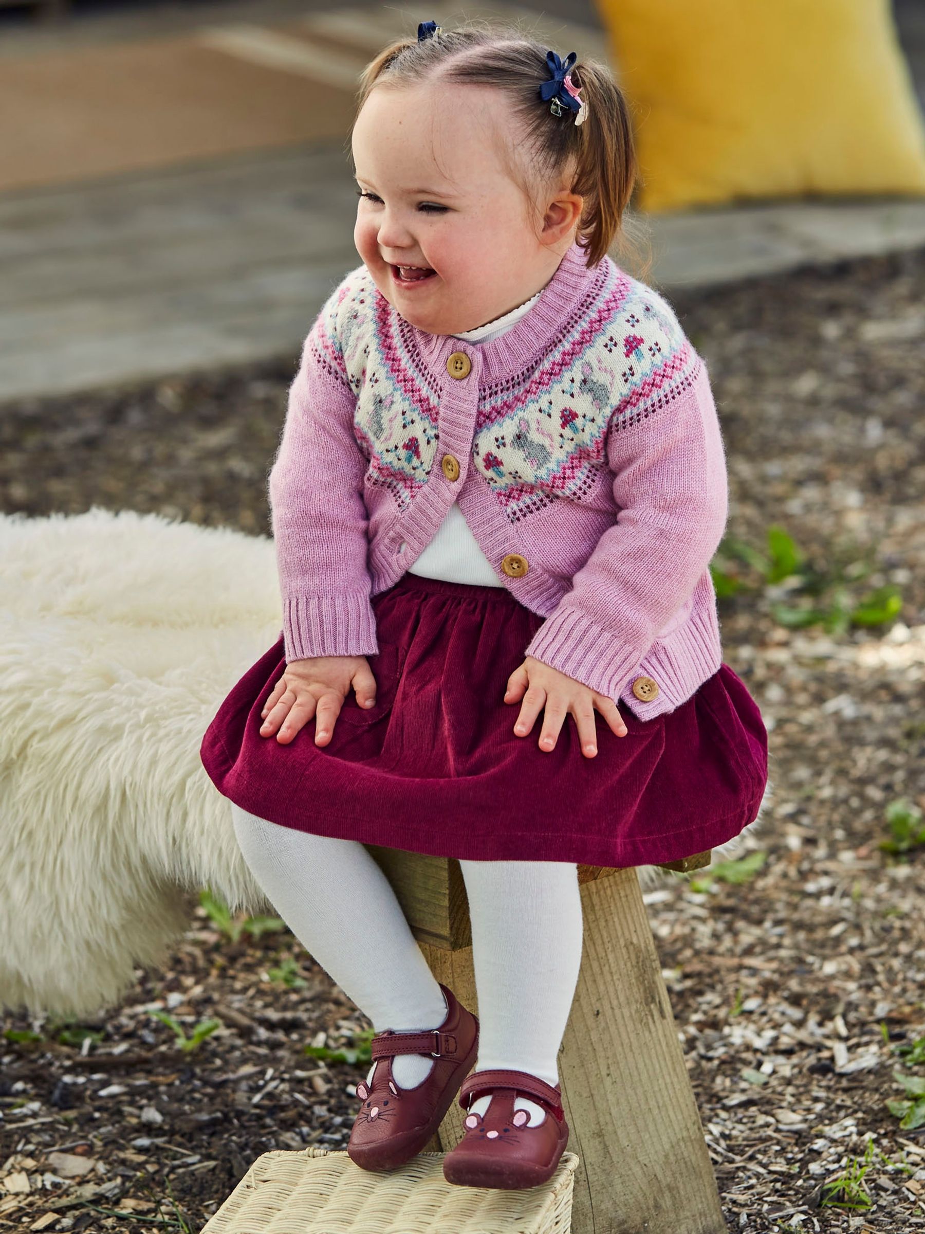 Pink Mouse Fairisle Pattern Cardigan - Image 1 of 4