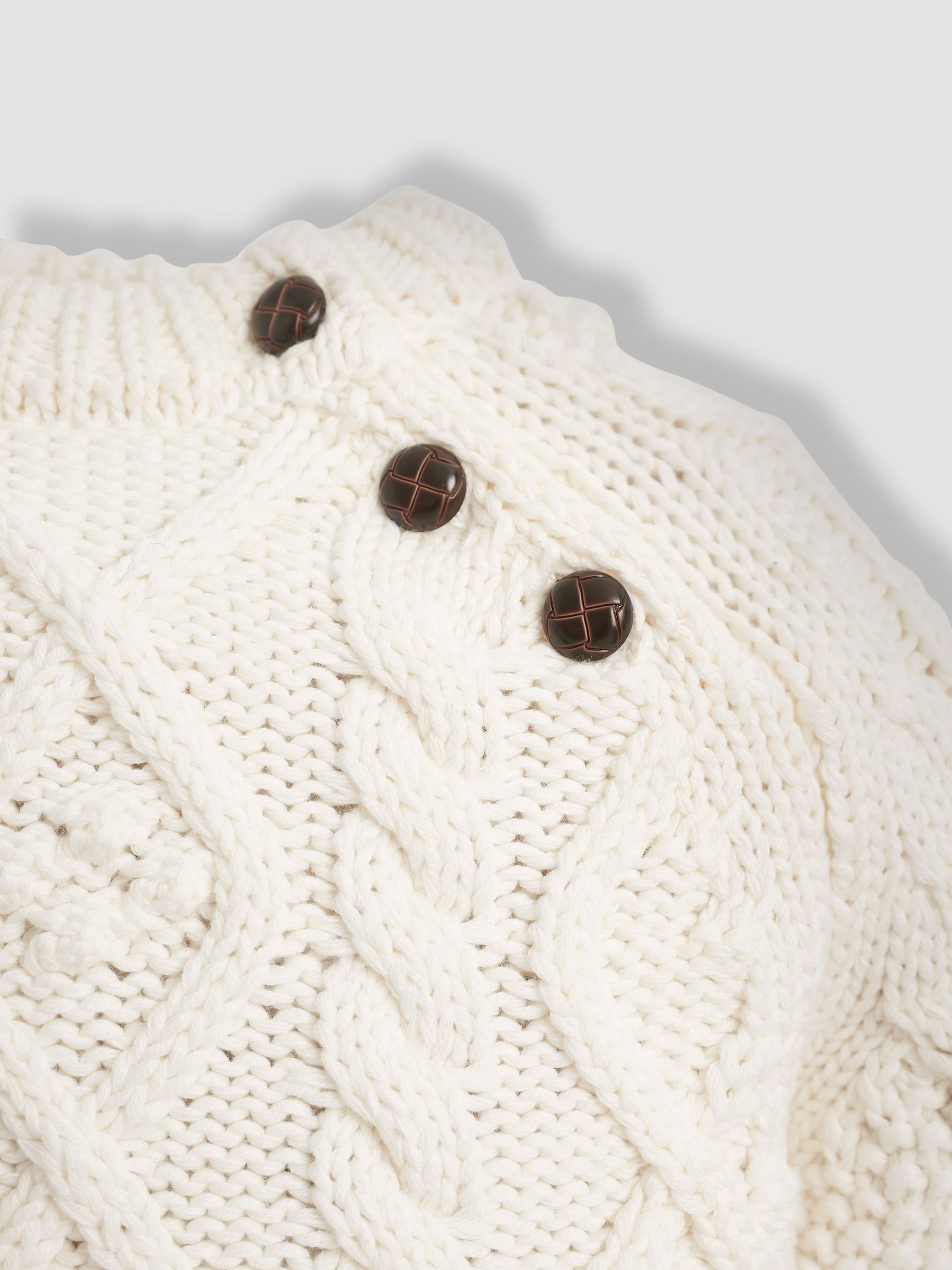 Cream Cosy Cable Jumper - Image 3 of 4