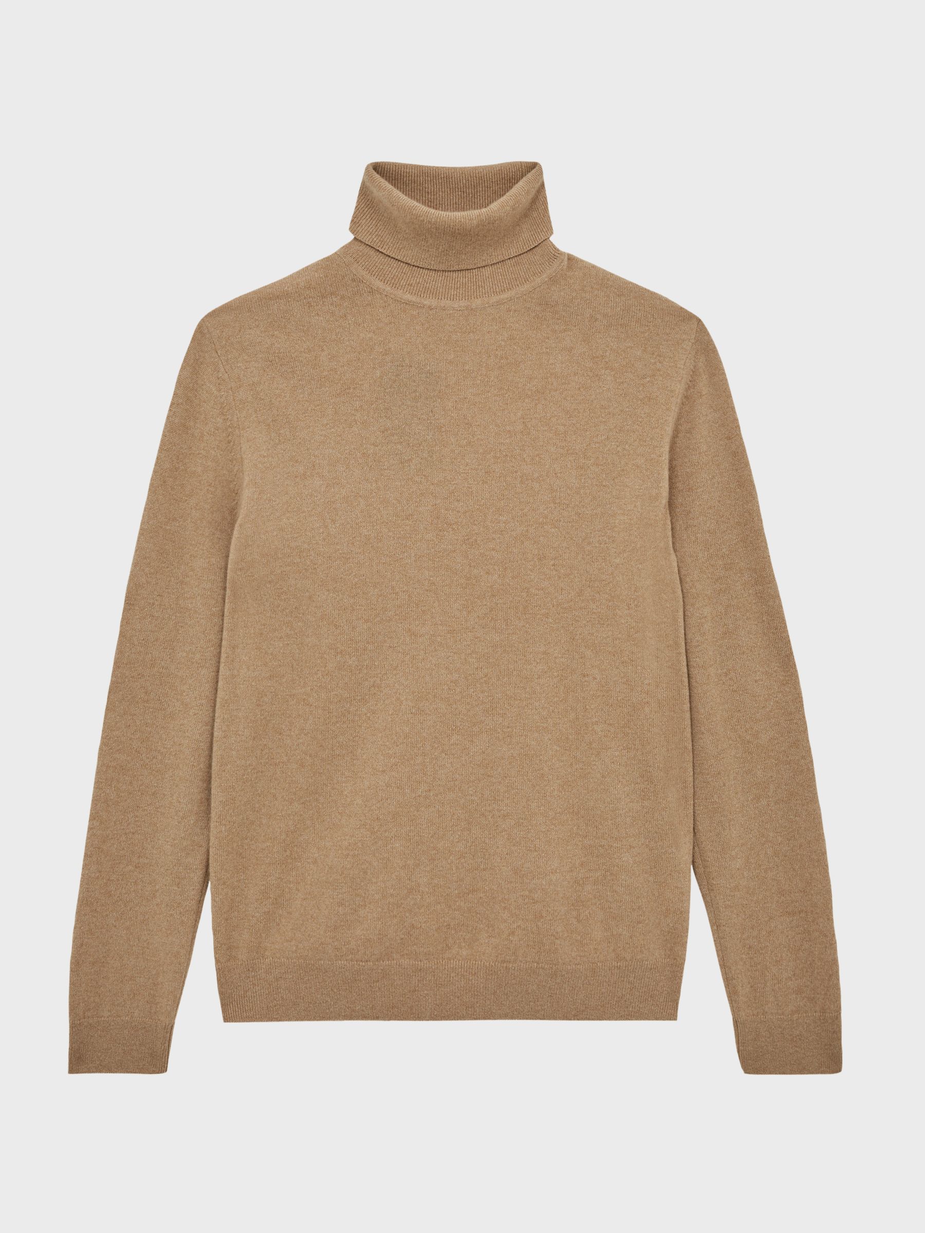 Roll Neck 100% Cashmere Jumper in Camel - Image 2 of 6