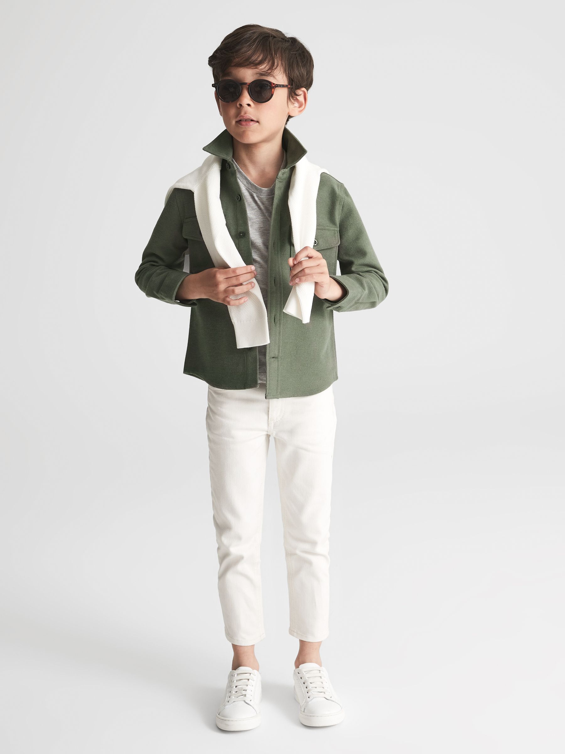 Senior Twin Pocket Overshirt in Green - Image 1 of 8