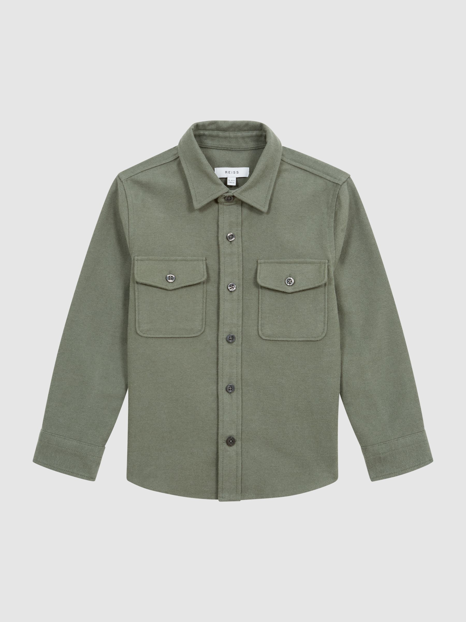Senior Twin Pocket Overshirt in Green - Image 2 of 8