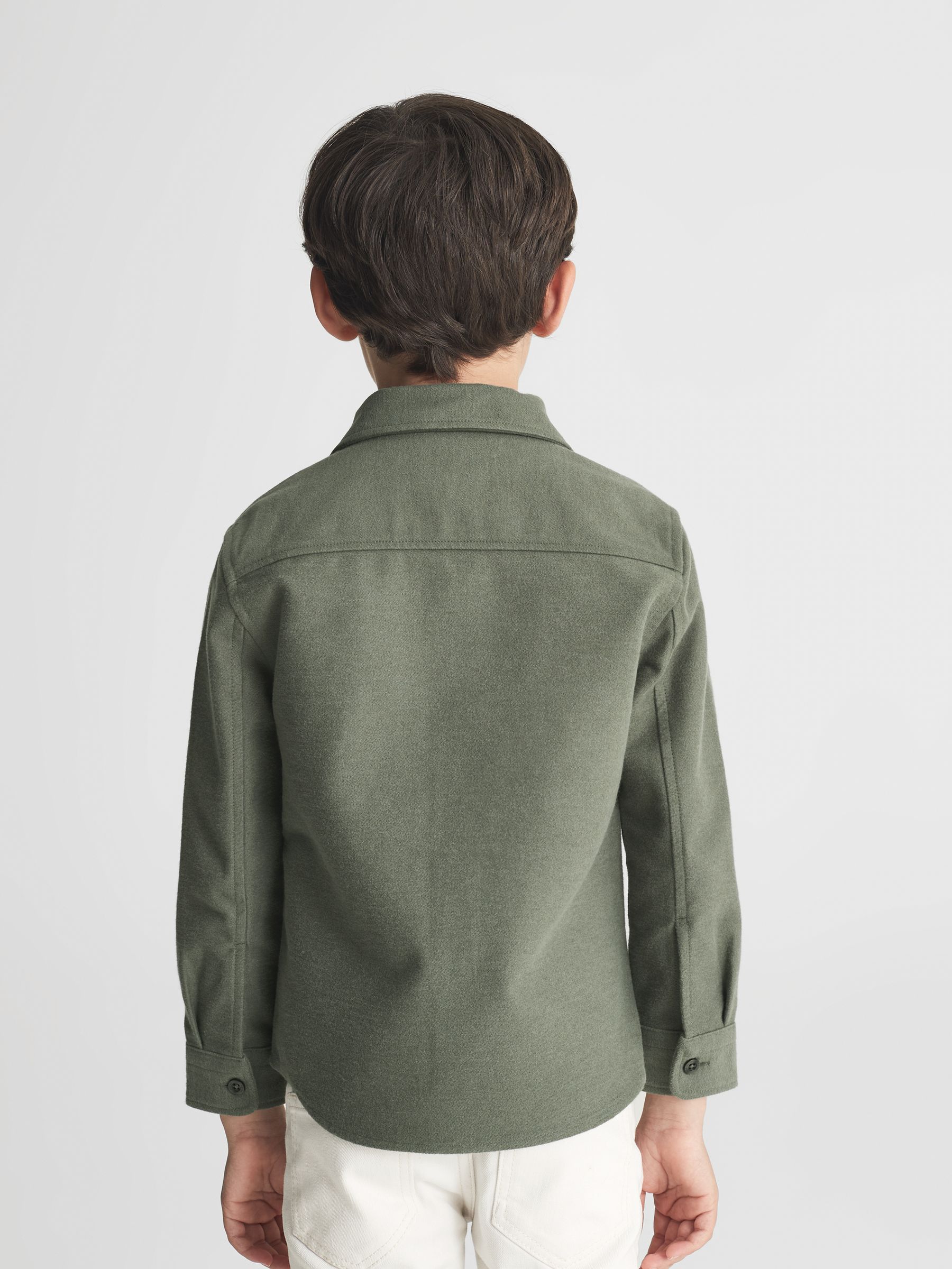 Senior Twin Pocket Overshirt in Green - Image 5 of 8