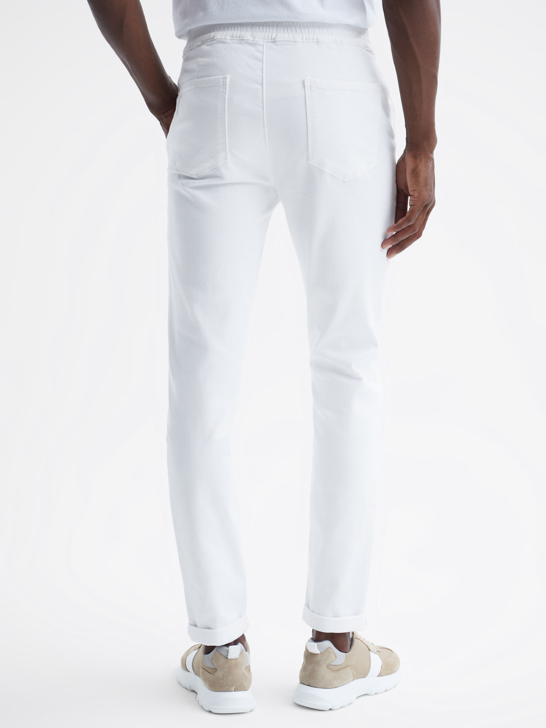 Paige Brushed Sweatpants in White - Image 5 of 5