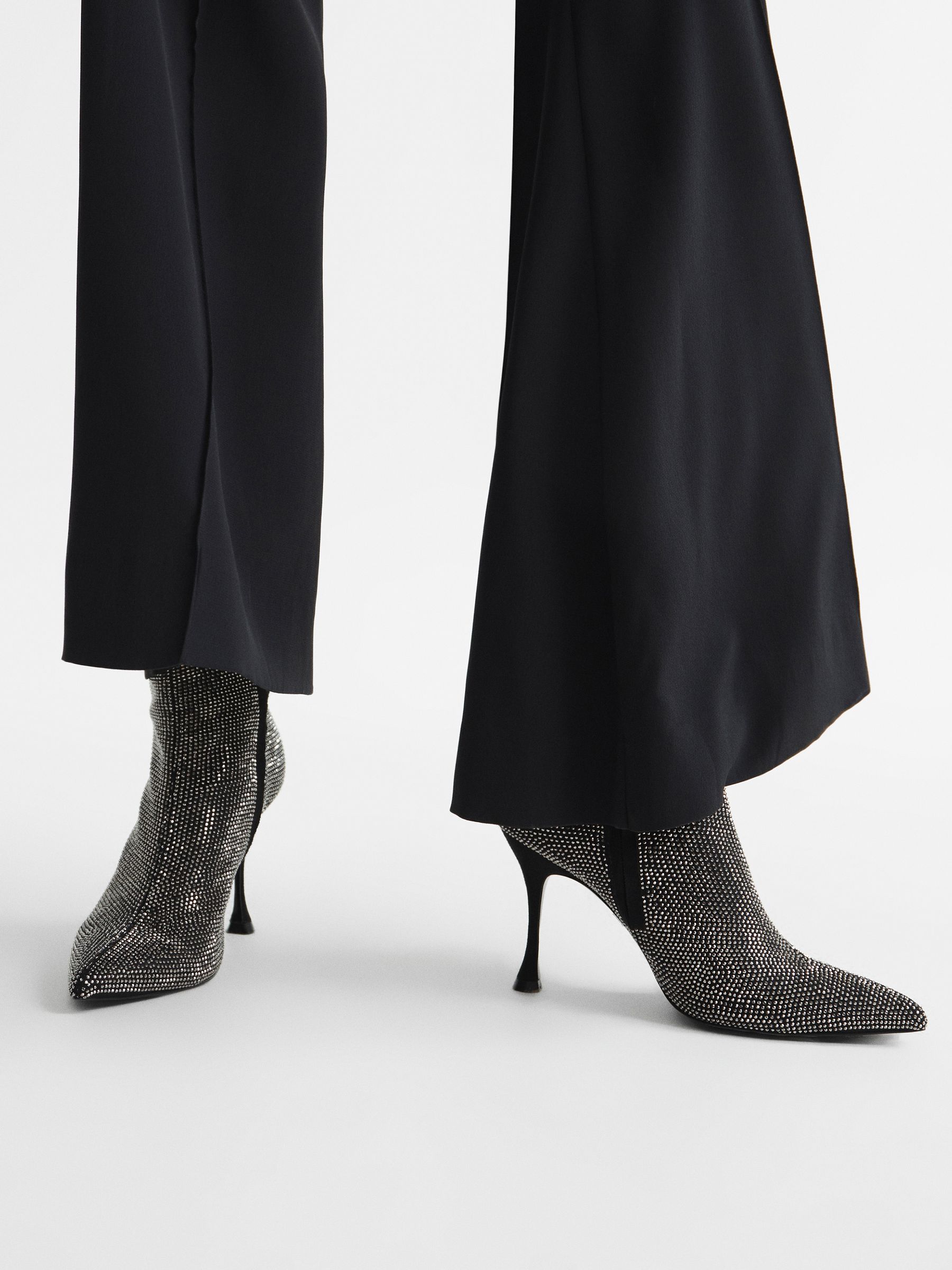 Crystal Point Ankle Boots in Black - Image 2 of 8 Crystal Point Ankle Boots in Black - Image 2 of 8